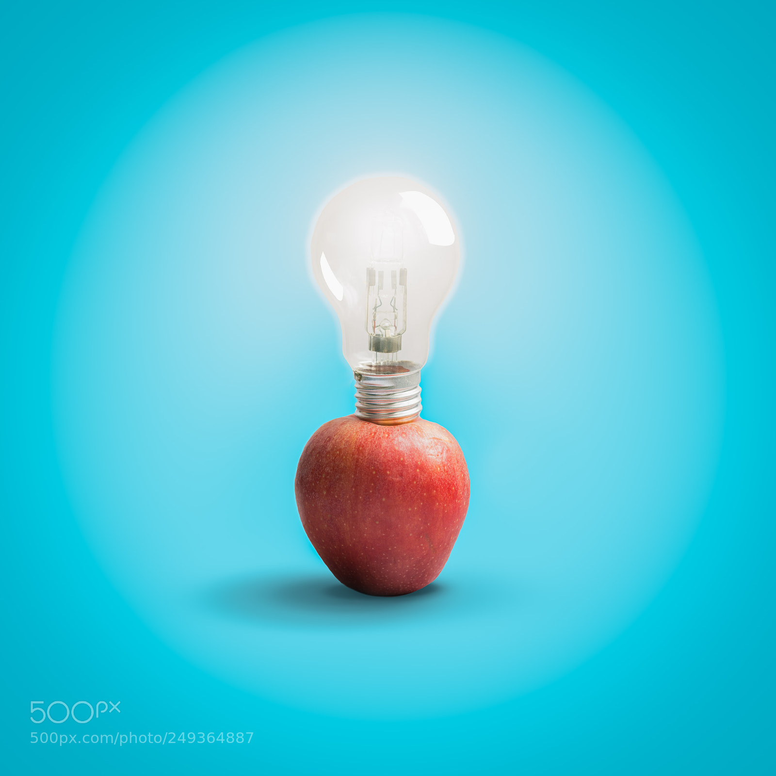 Nikon D610 sample photo. Healthy apple with light photography