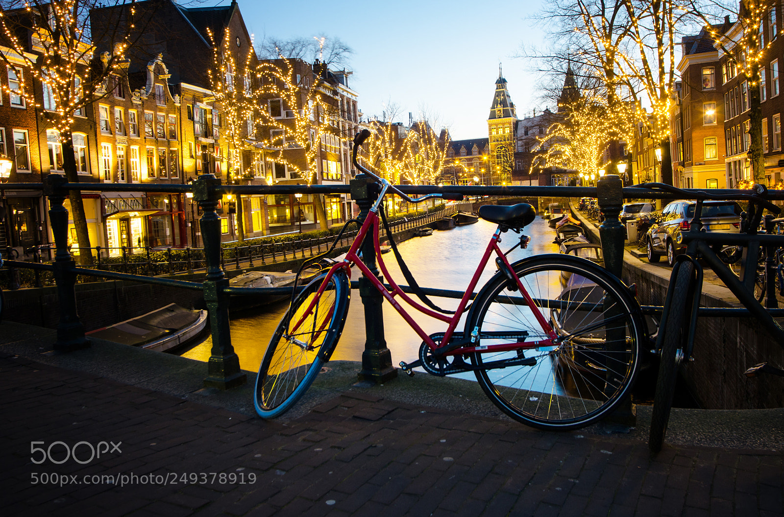 Nikon D7000 sample photo. Bicycle at night amsterdam photography