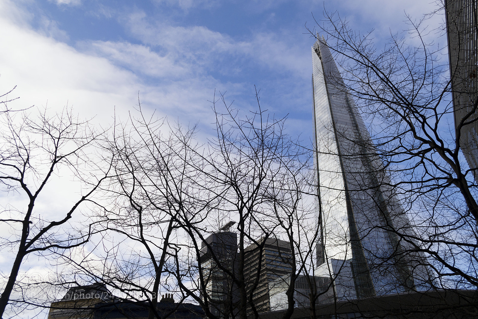 Nikon D3100 sample photo. The shard towering over photography