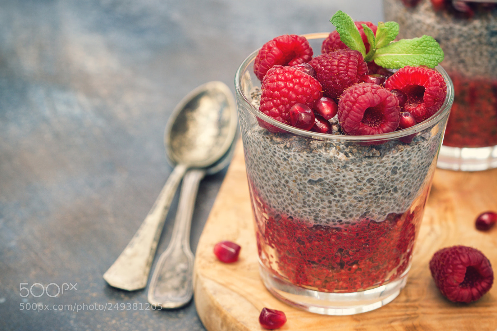 Sony a6300 sample photo. Chia seed pudding photography