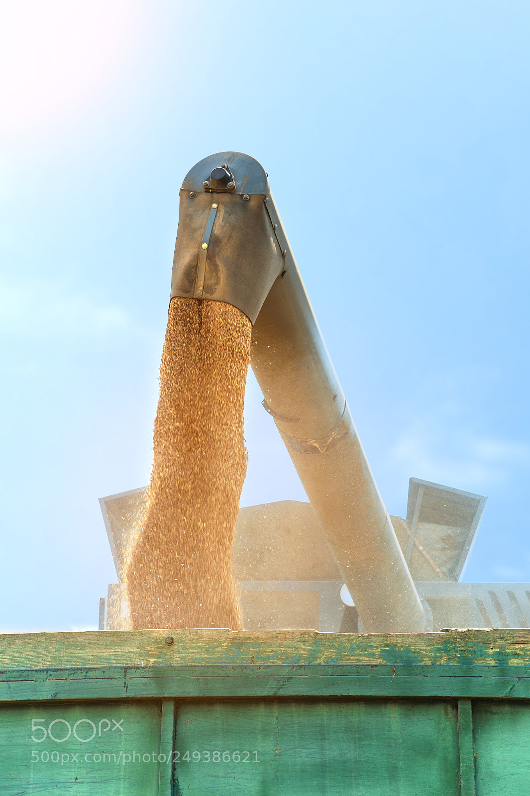 Nikon D4 sample photo. Combine harvester in action photography
