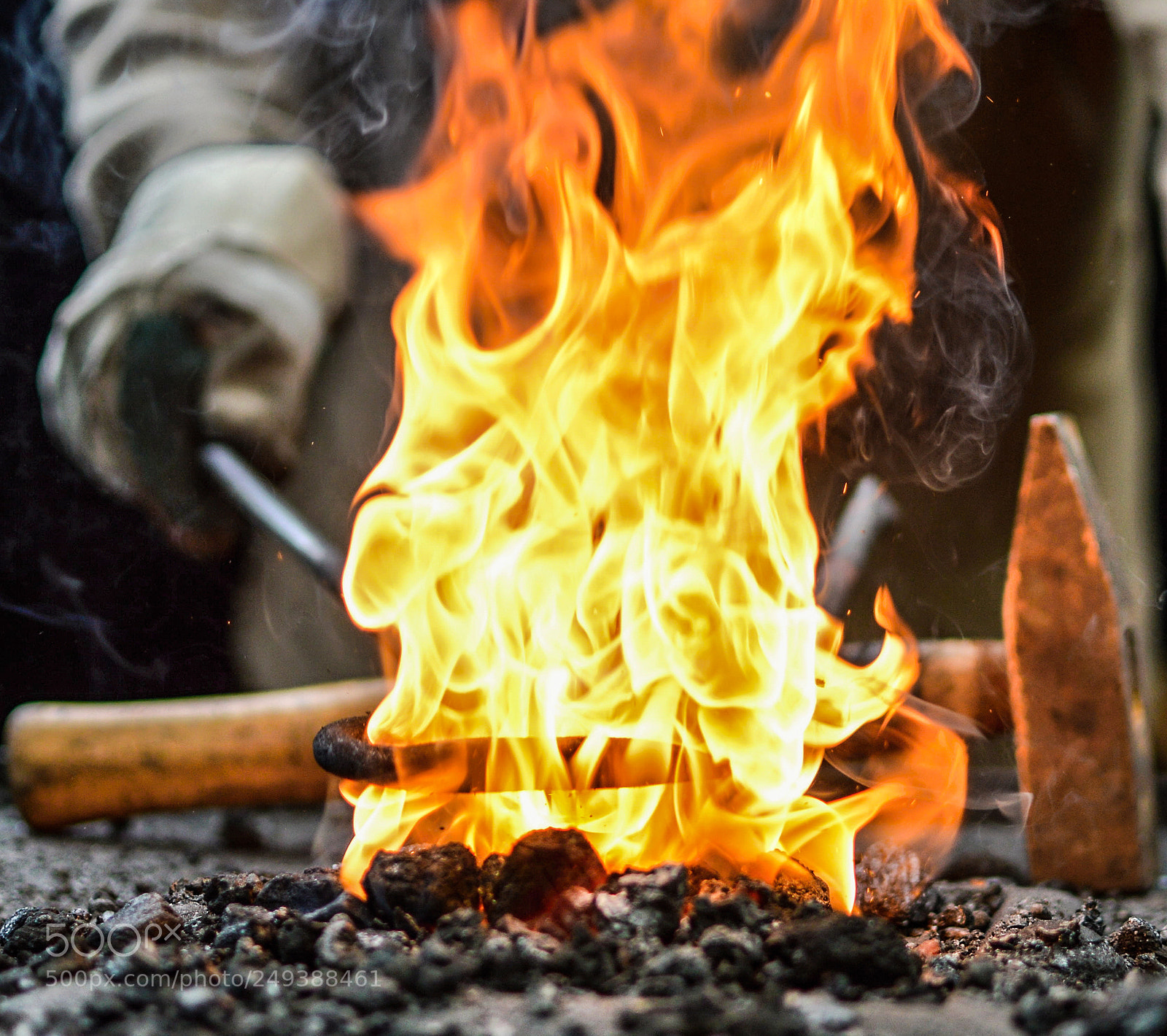 Nikon D3200 sample photo. Blacksmith furnace photography