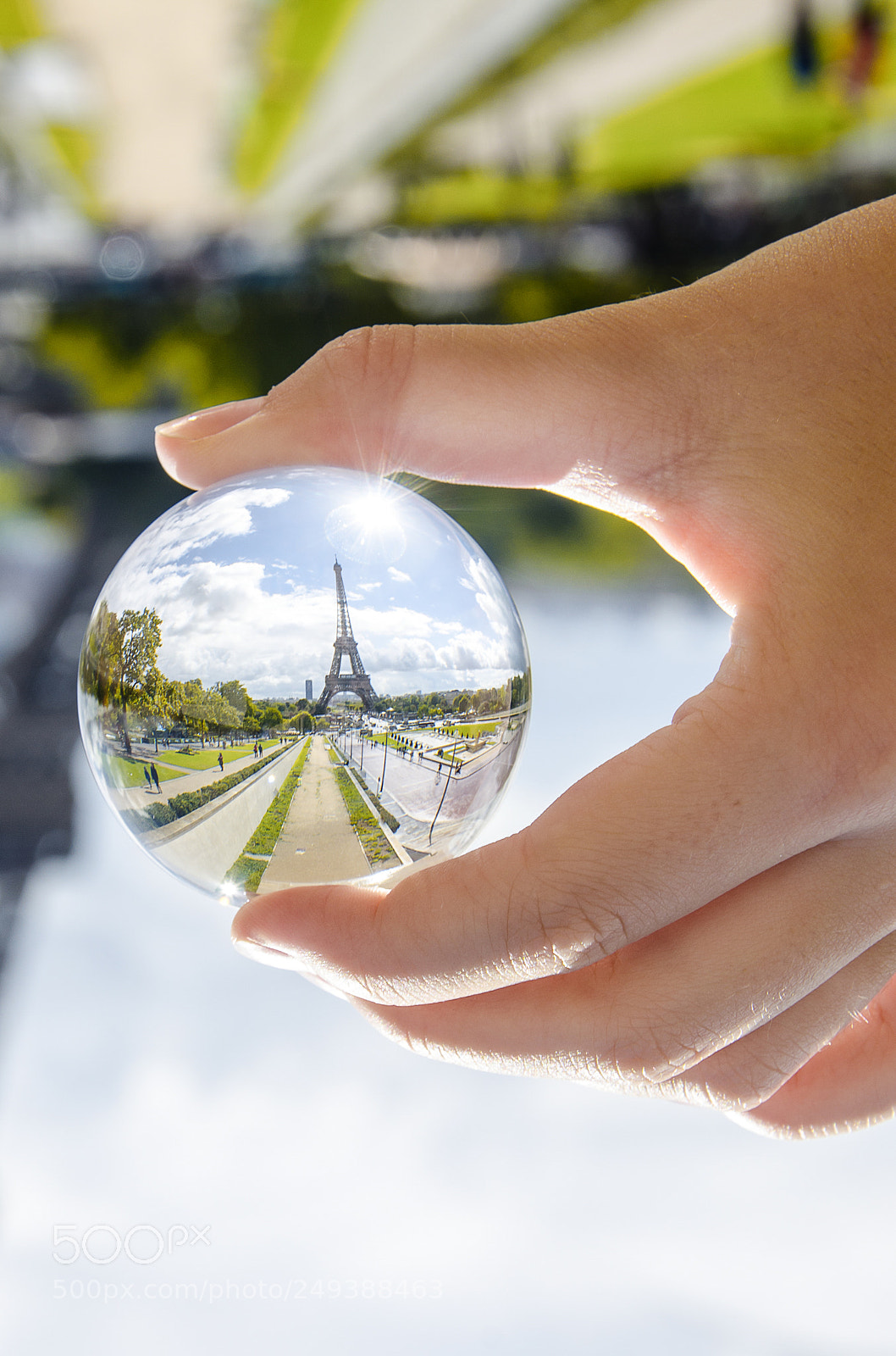 Nikon D7000 sample photo. Paris in glass ball photography