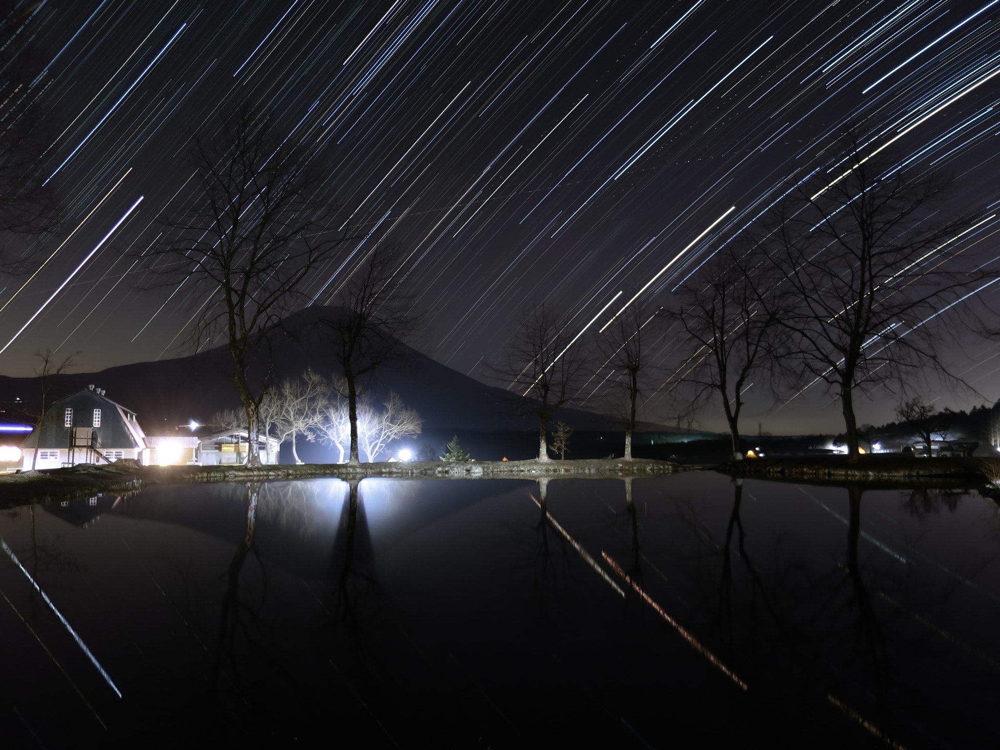 Canon PowerShot S120 sample photo. Reflections of trace of stars rising from mt. fuji photography