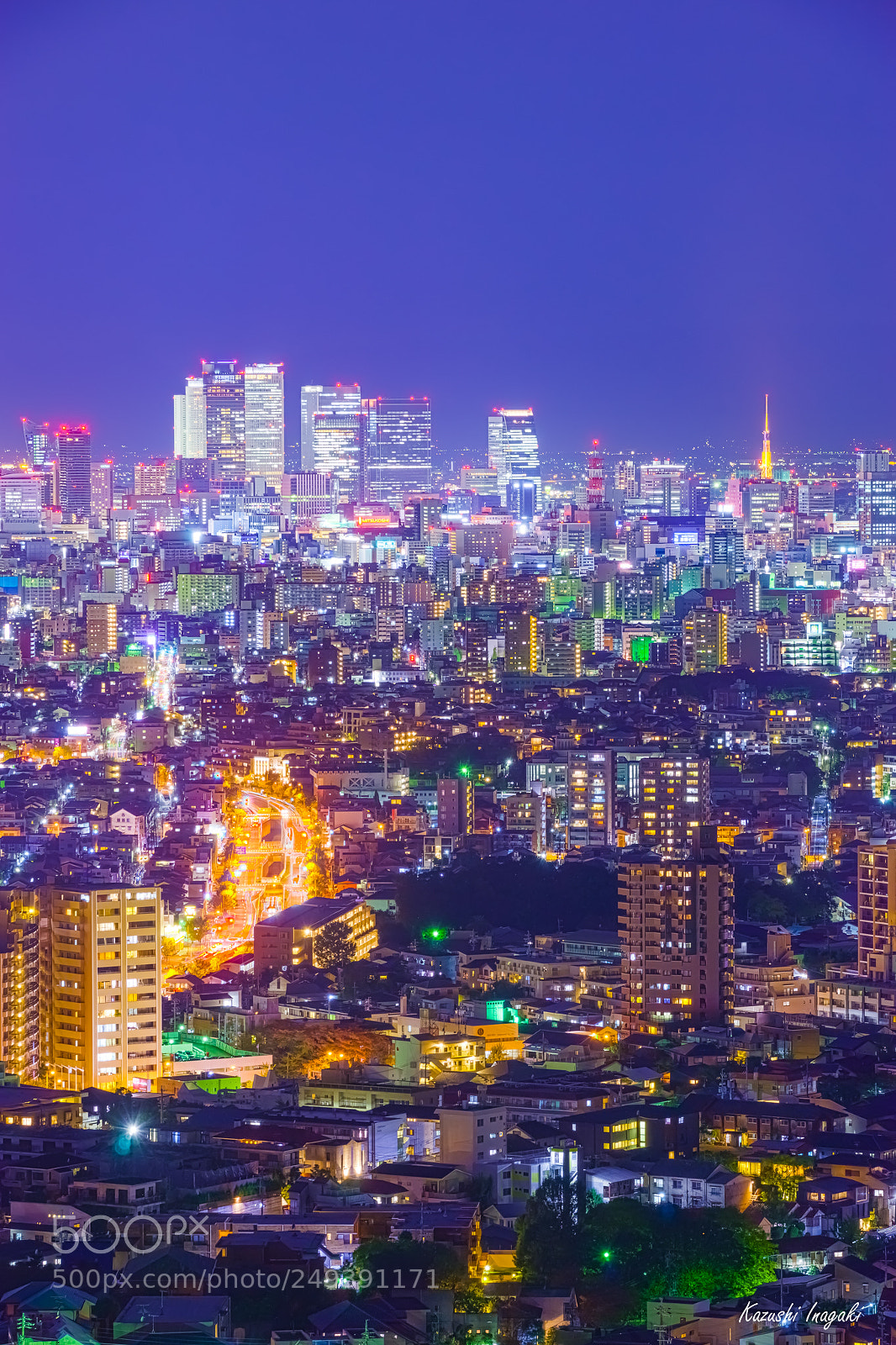 Sony SLT-A99V sample photo. Night view from higashiyama photography