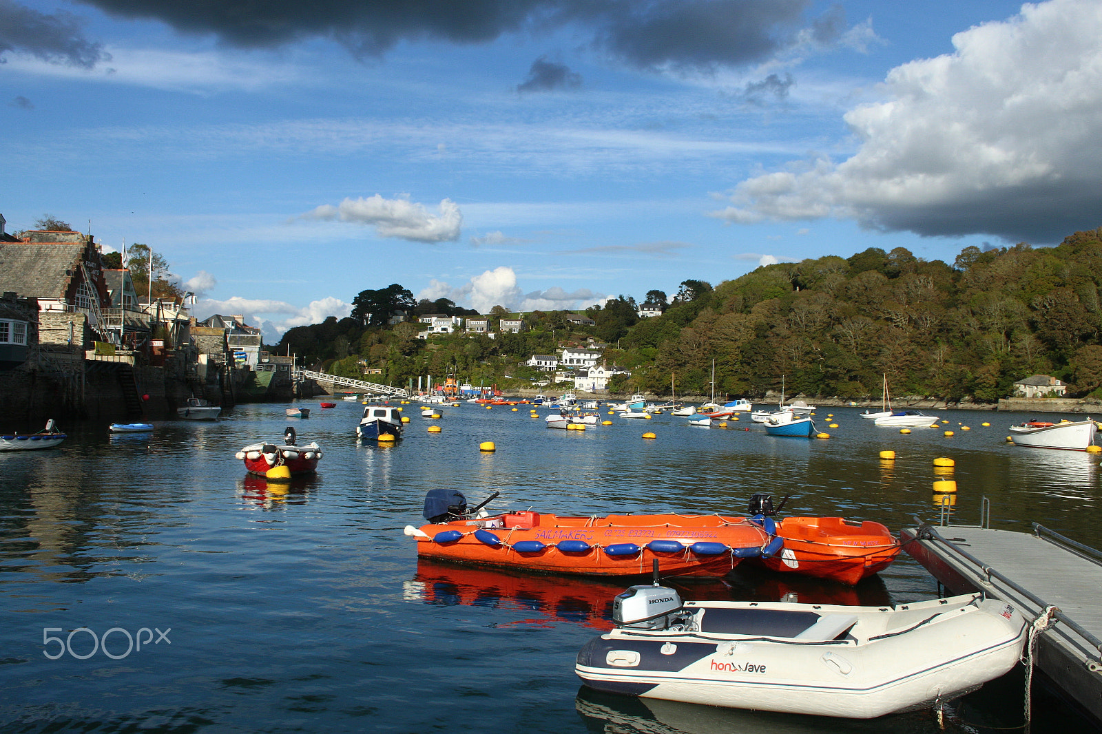 Canon EF-S 18-55mm F3.5-5.6 II sample photo. Fowey harbour photography