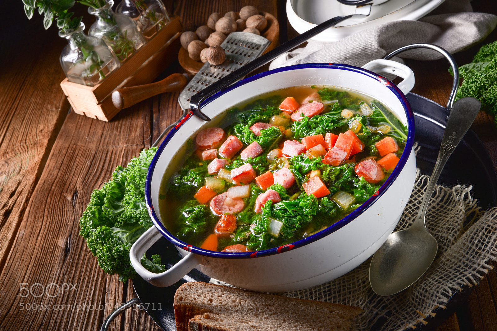 Nikon D810 sample photo. A tasty kale soup photography