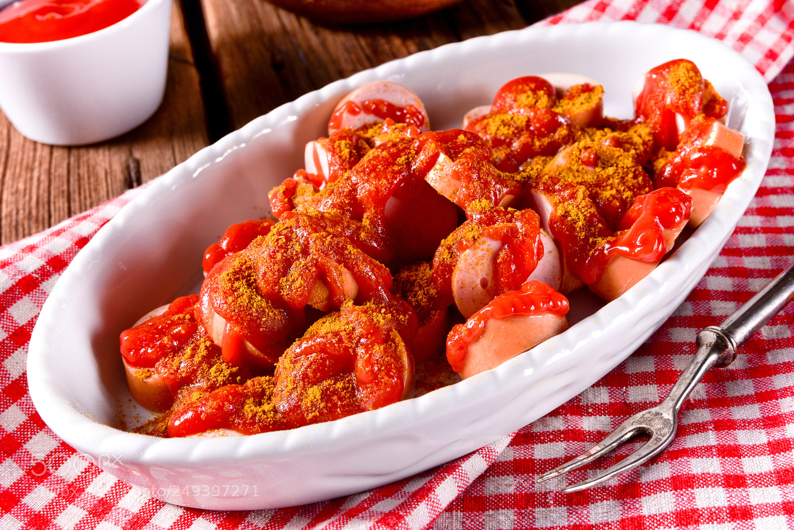 Nikon D810 sample photo. Sausage in curry sauce photography