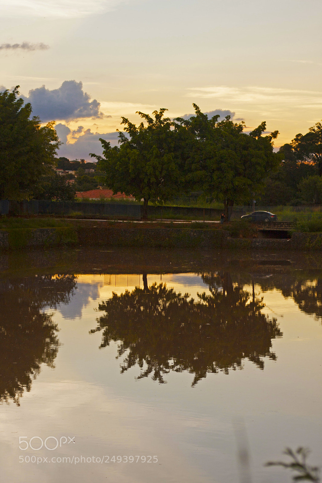 Canon EOS 40D sample photo. Reflections at sunset after photography