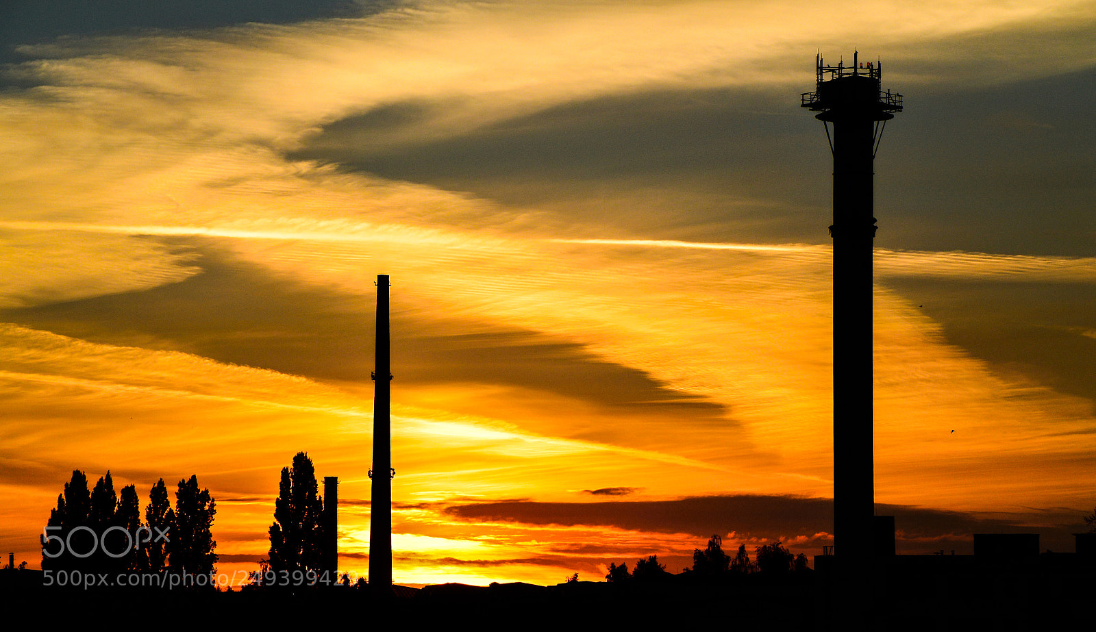 Nikon D3200 sample photo. Sunset on the factory. photography