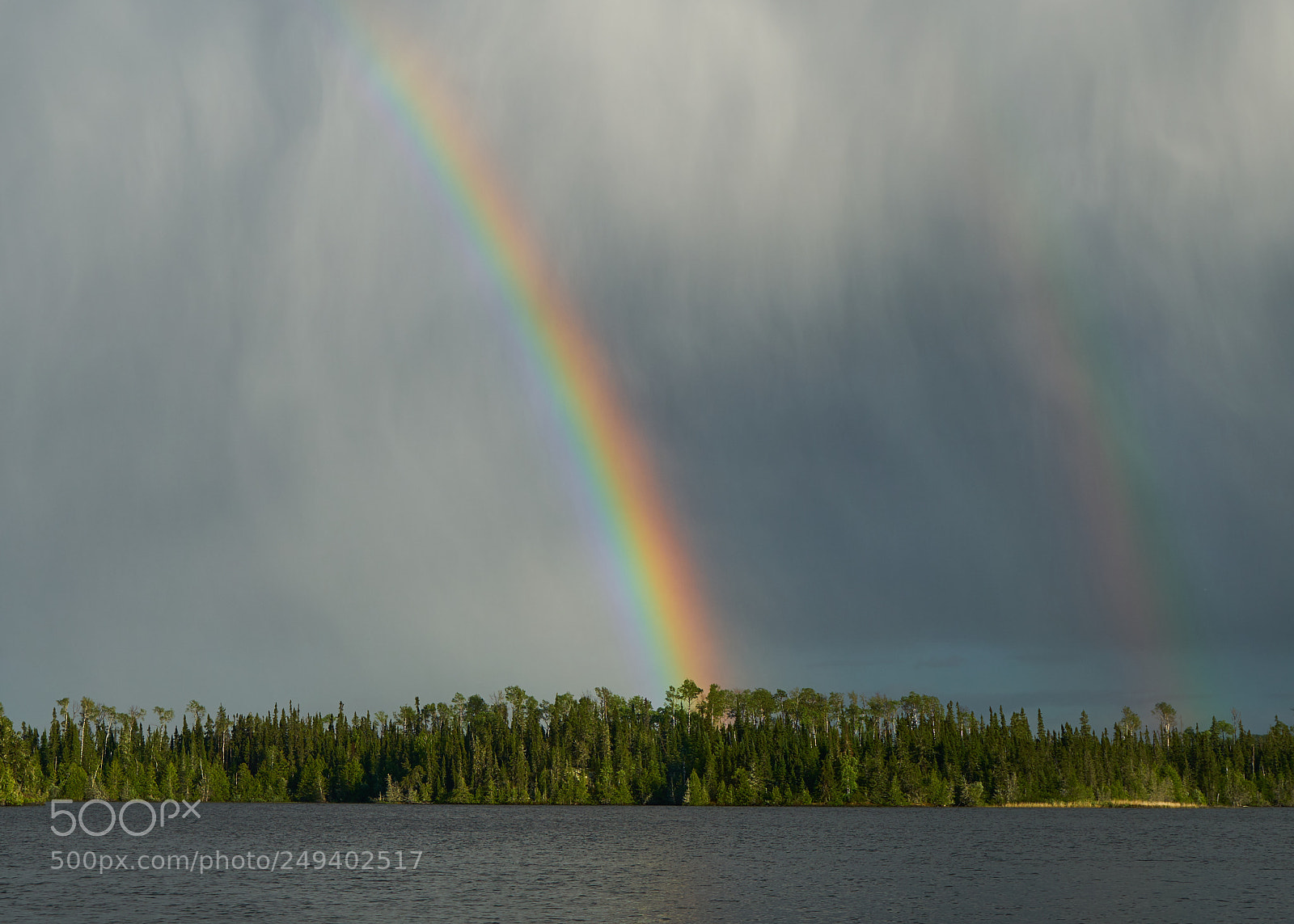 Sony a7R II sample photo. Rainbow over o'sullivan lake photography
