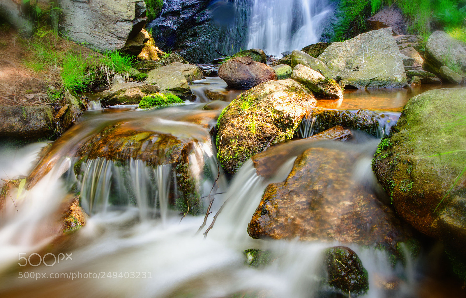 Nikon D7000 sample photo. Waterfall in the mountains photography