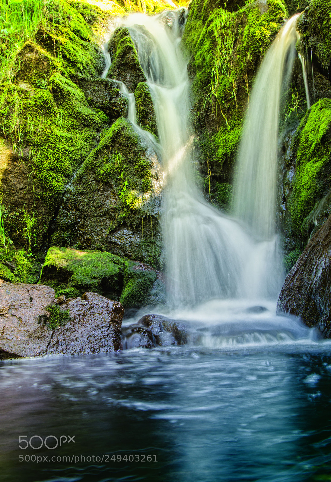 Nikon D7000 sample photo. Waterfall in the mountains photography