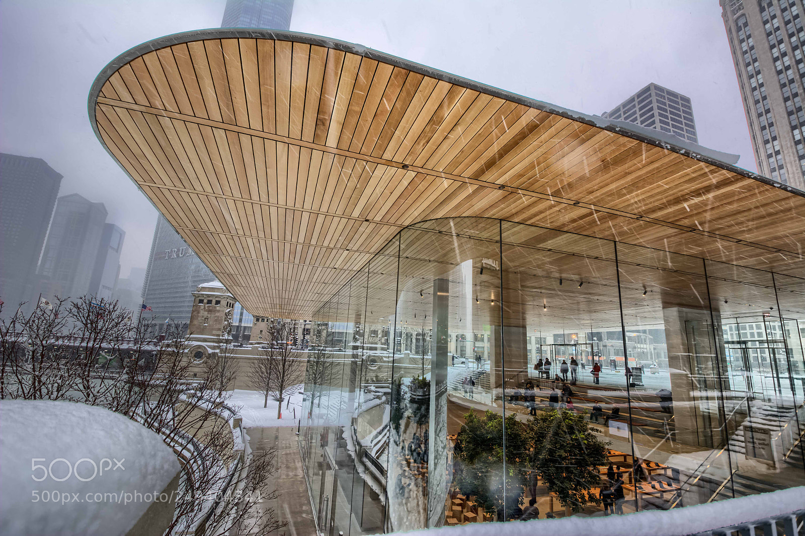 Nikon D7100 sample photo. Winter apple store photography