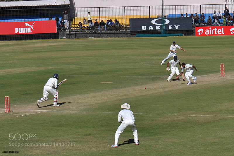 Nikon D3100 sample photo. Cricket match photography