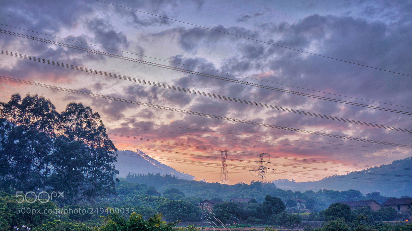 Sony a7 sample photo. Sunset in the countryside photography