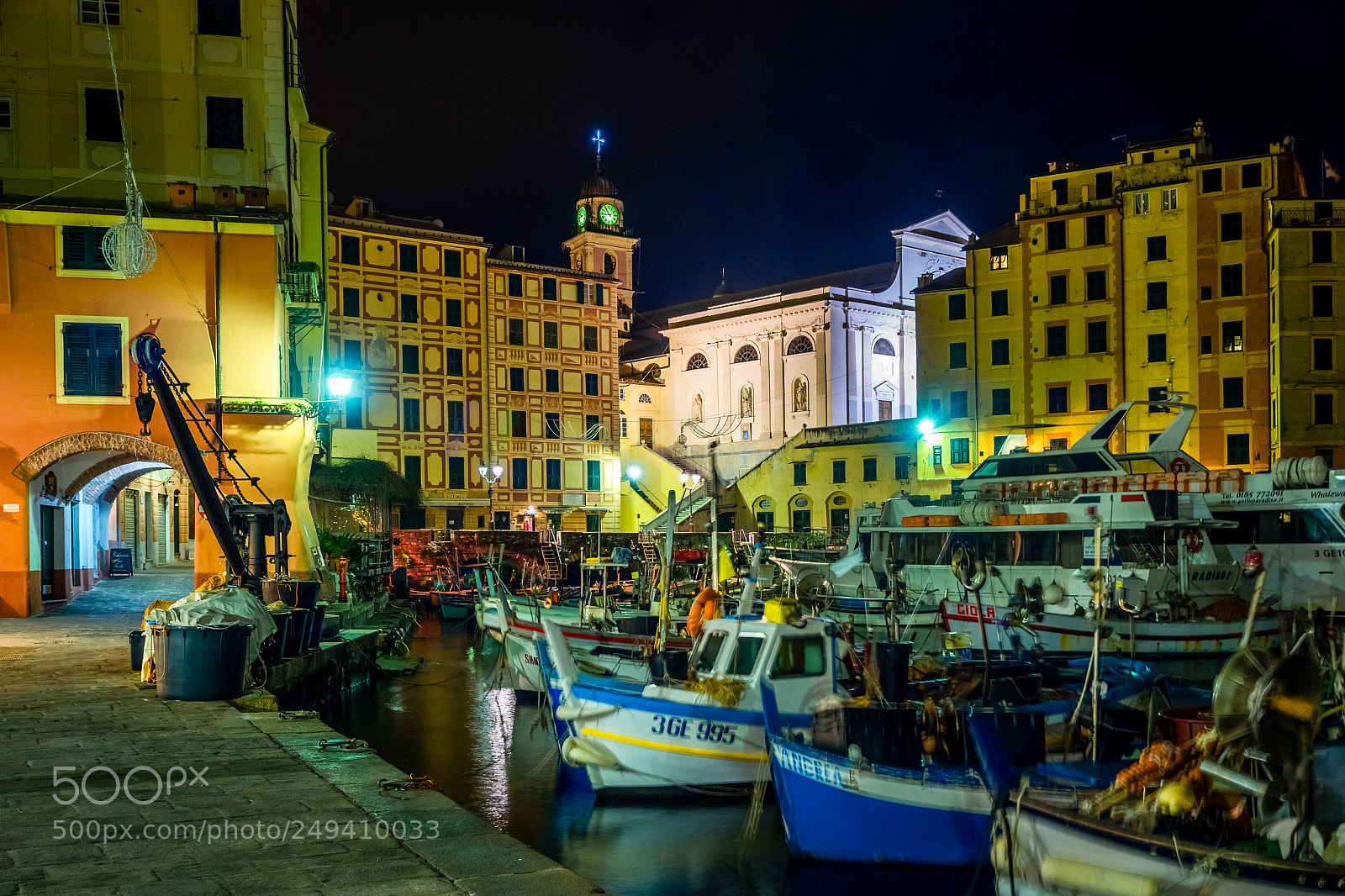 Olympus OM-D E-M1 Mark II sample photo. Night in camogli harbor photography