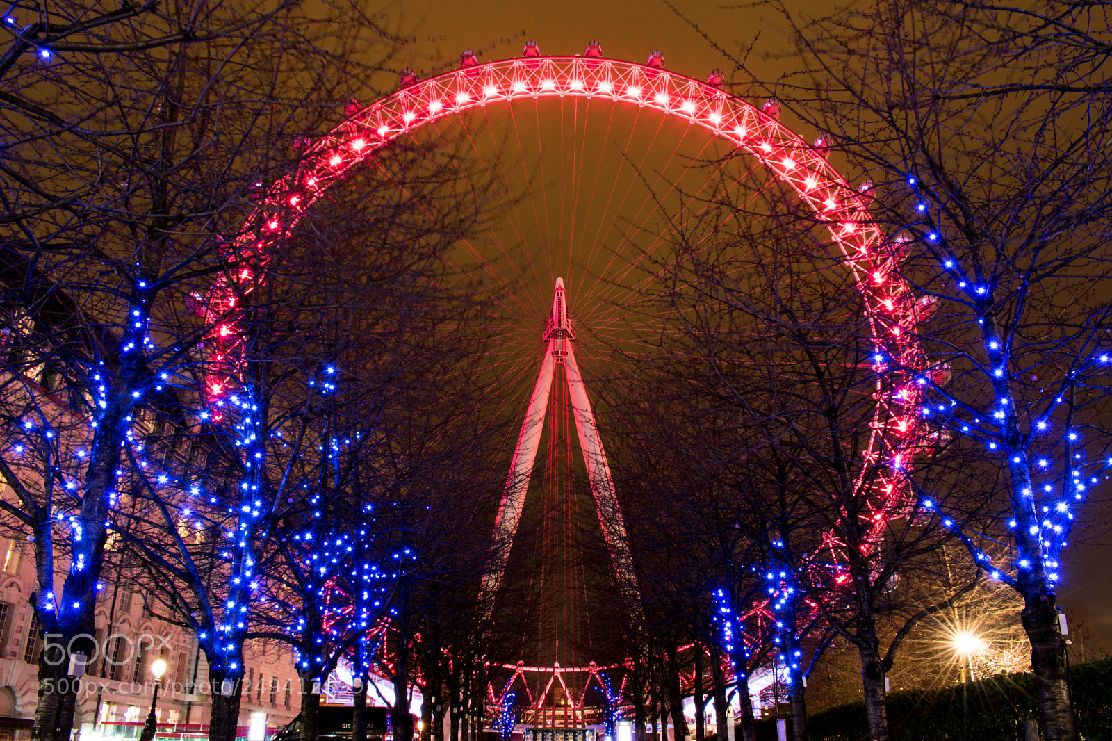 Nikon D3400 sample photo. London eye at night photography