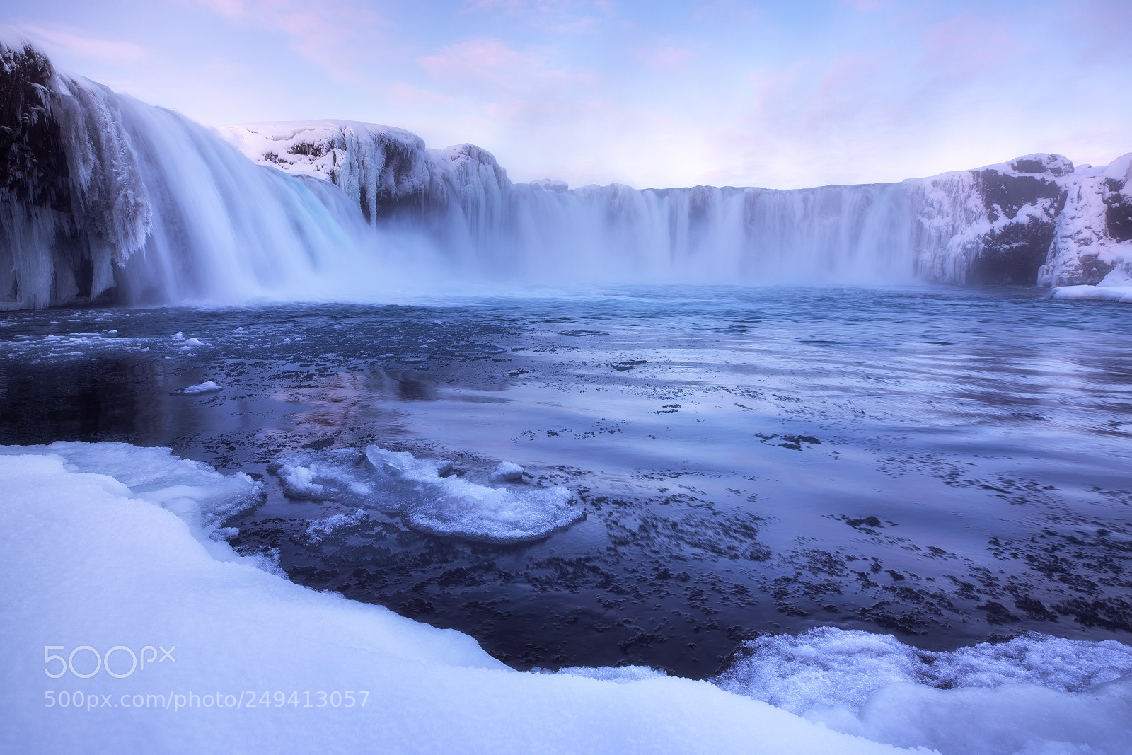 Canon EOS 5D Mark IV sample photo. Godafoss winter morning photography