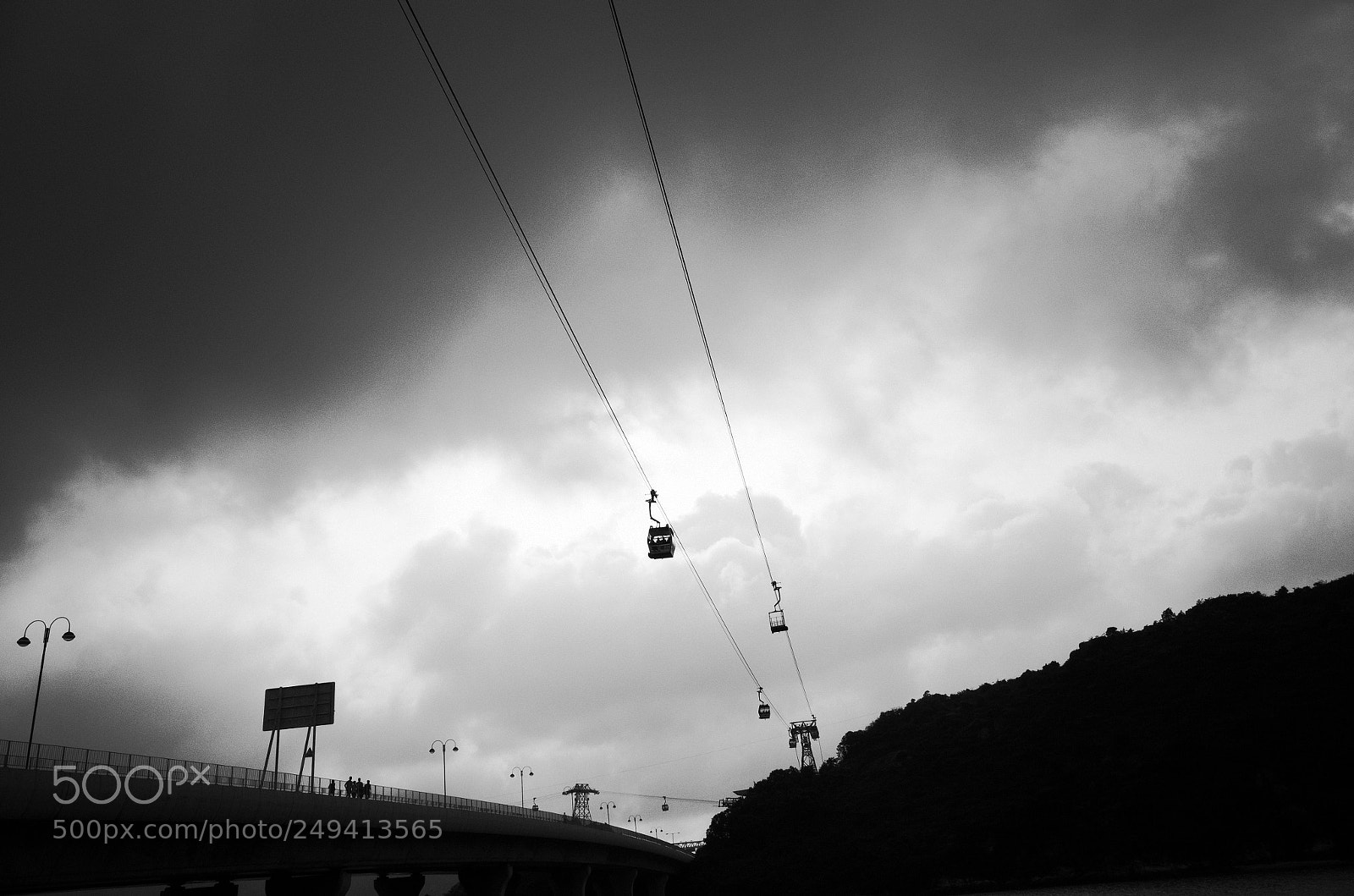 Ricoh GR sample photo. Cable cars, tung chung photography