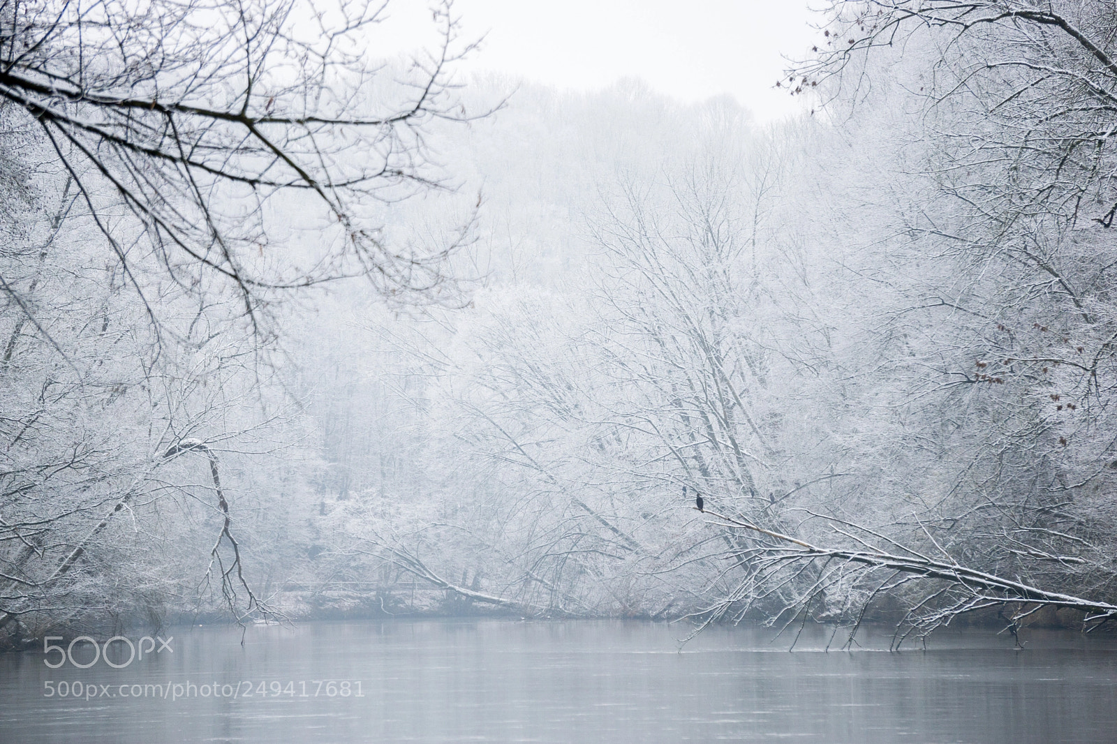 Sony a6000 sample photo. Snow over the river photography
