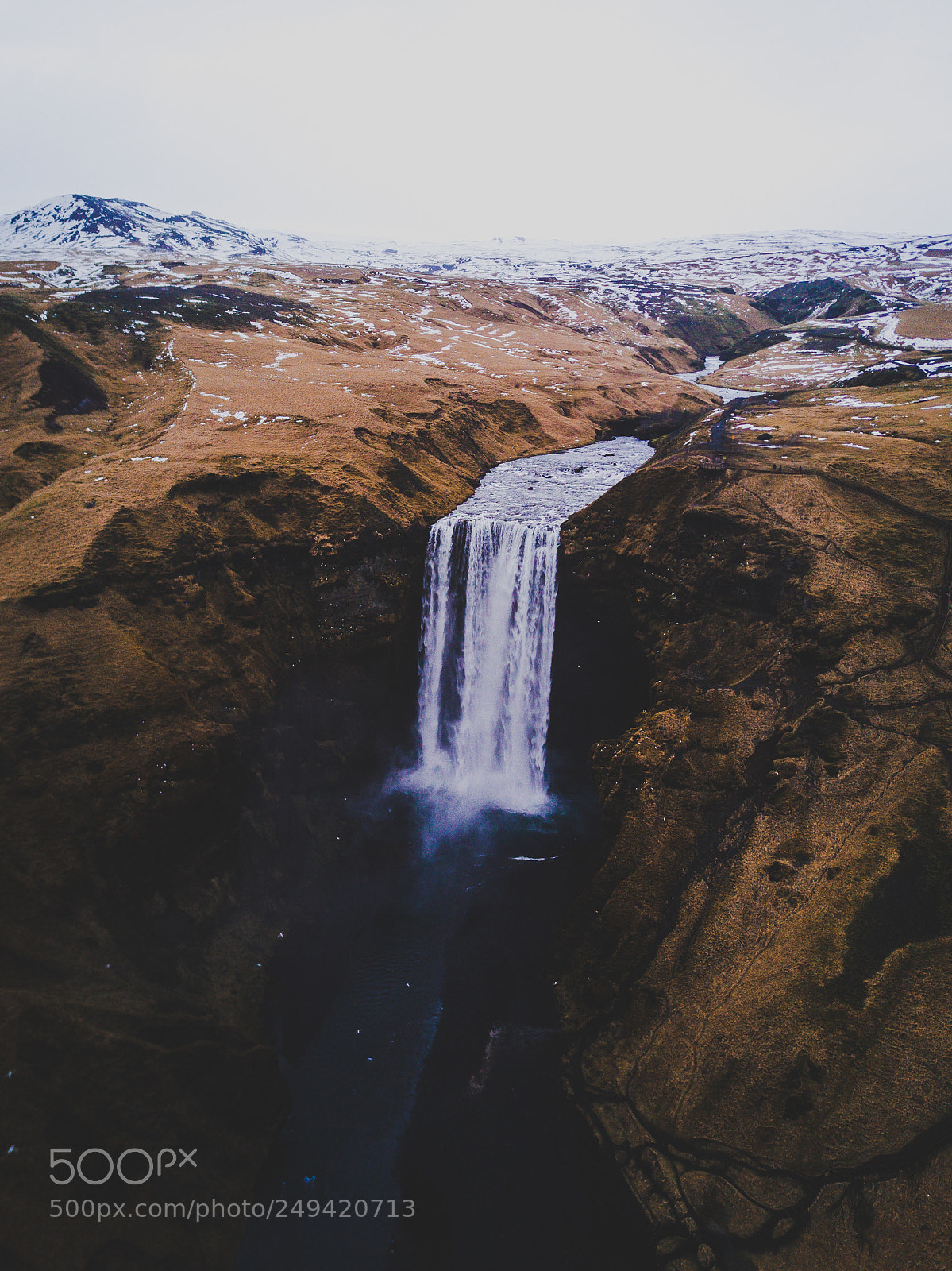 DJI FC220 sample photo. Skógafoss from above (2)! photography