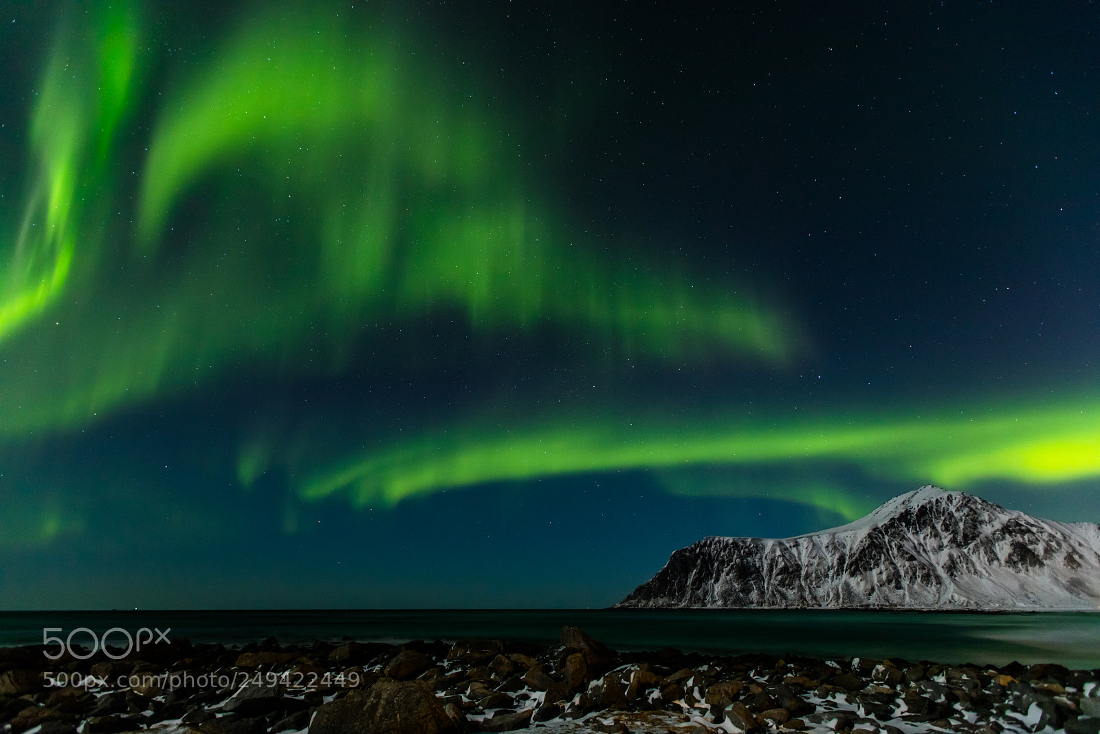 Canon EOS 5D Mark IV sample photo. Flakstad beach aurora photography