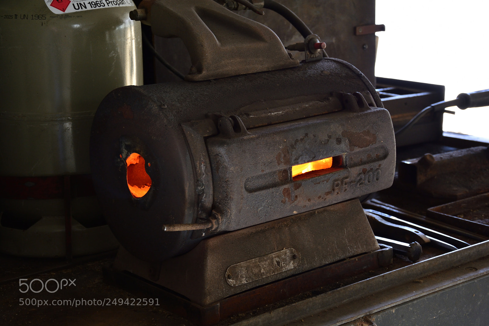 Nikon D5200 sample photo. Blacksmith heating up photography