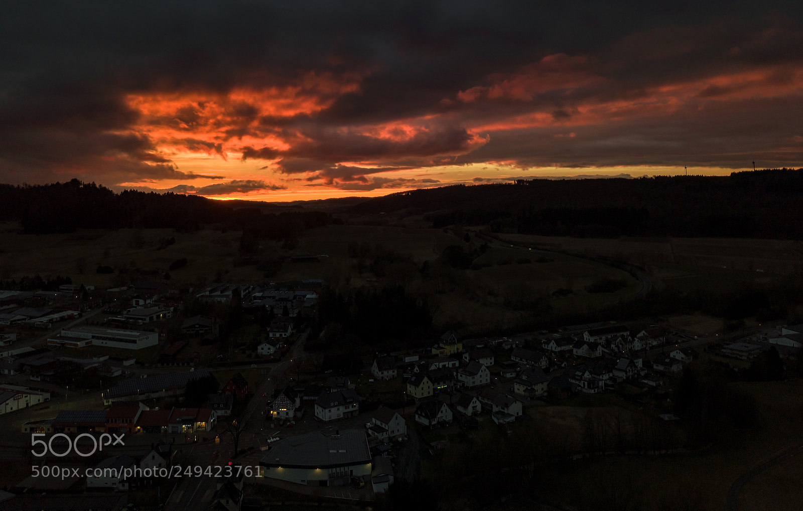 DJI FC220 sample photo. Burning sky photography