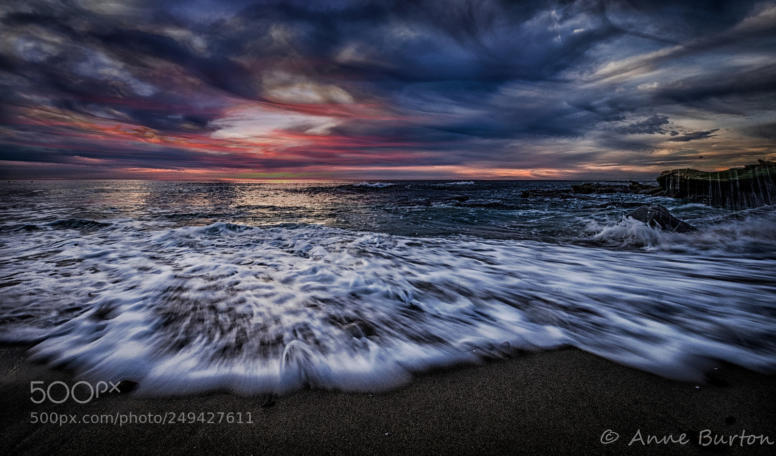 Fujifilm X-T1 sample photo. Approaching wave photography