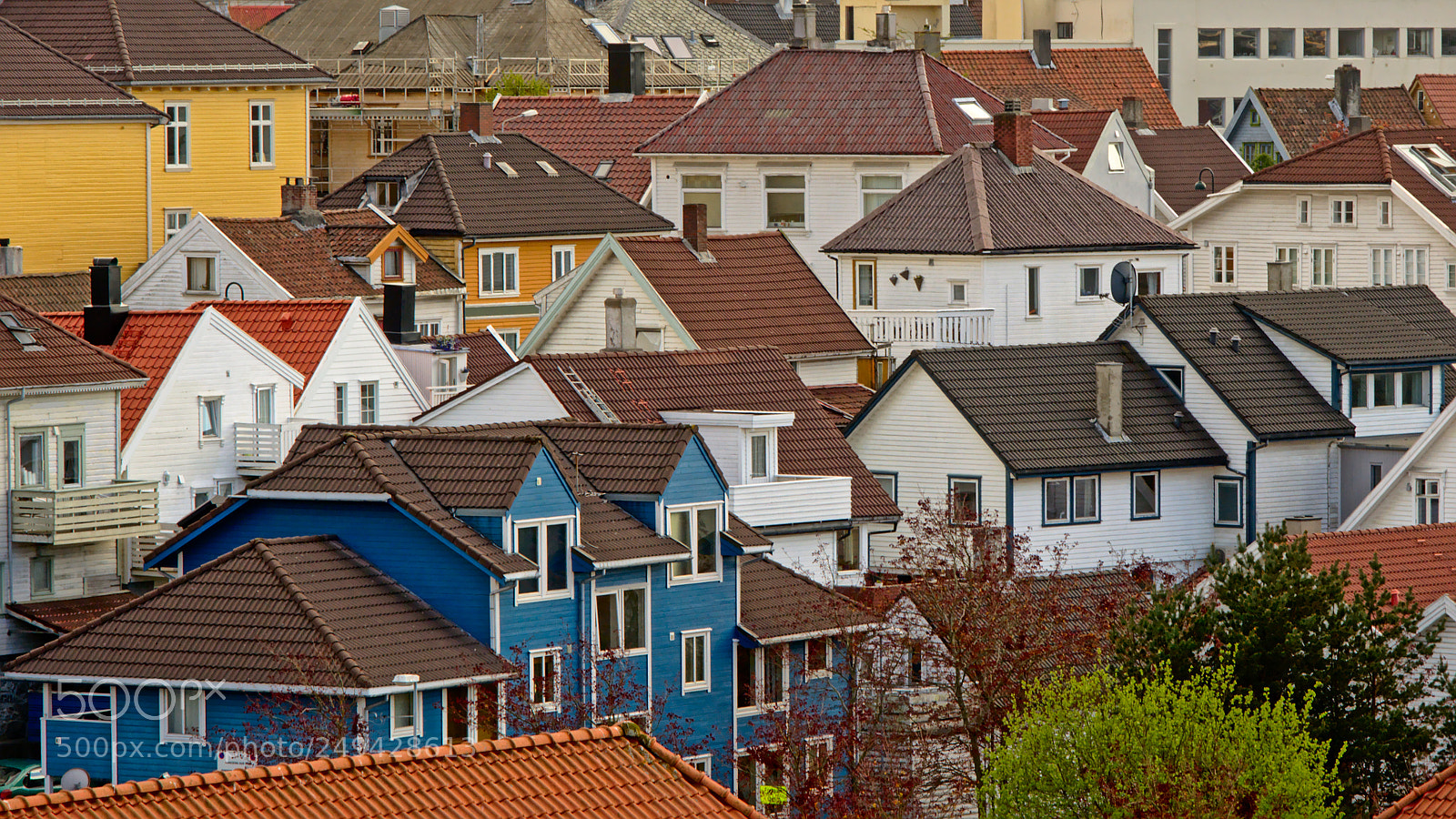 Nikon D5200 sample photo. Rooftops of downtown stavanger photography