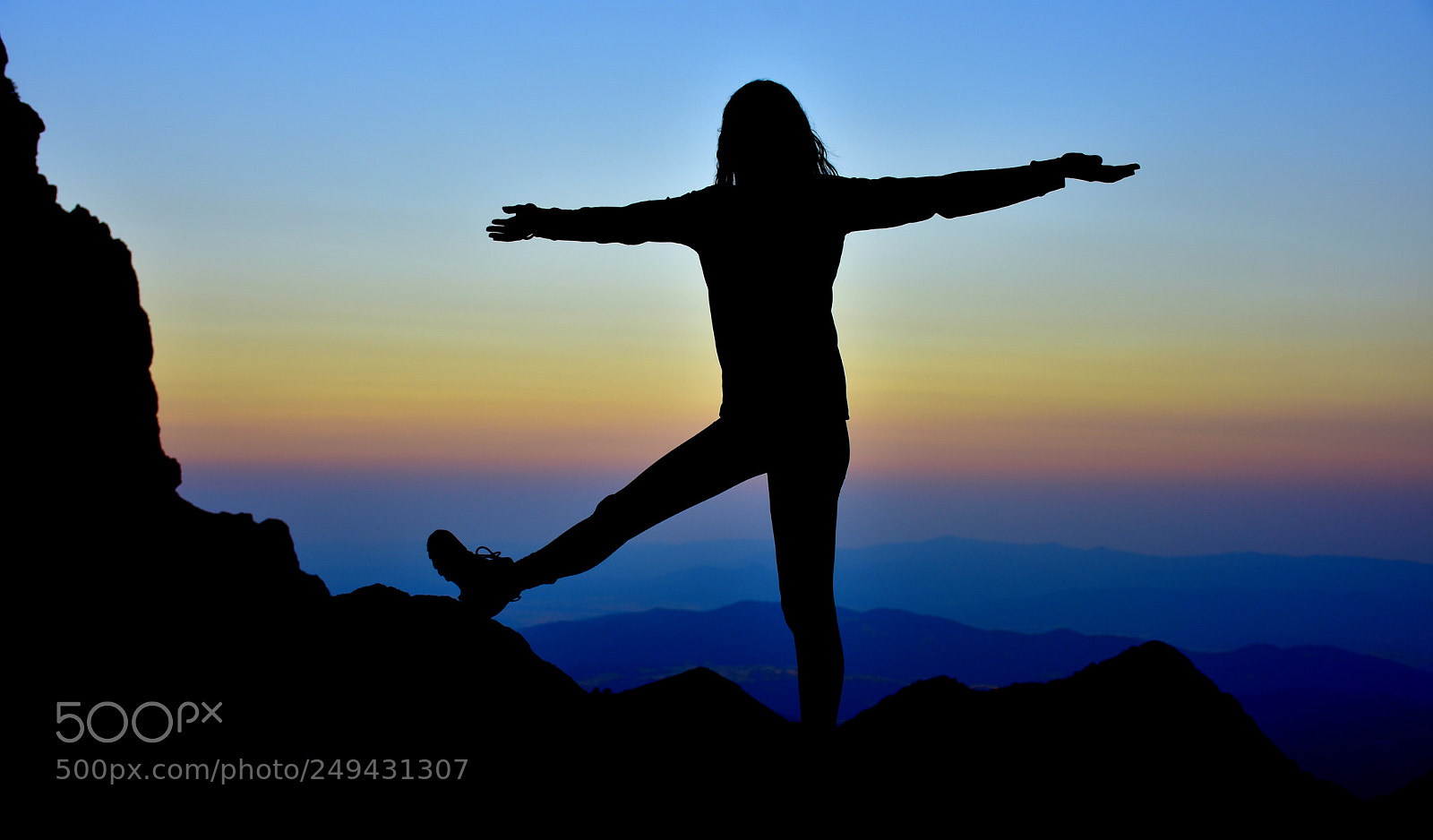 Nikon D7200 sample photo. A silhouette model photography