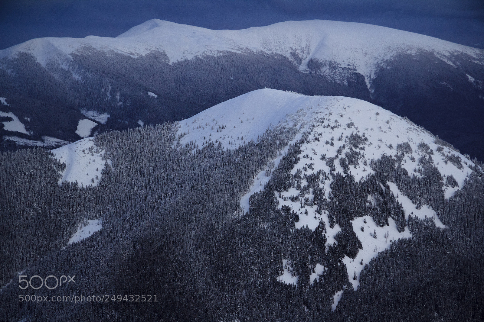 Canon EOS 60D sample photo. Woods, valleys, snow photography
