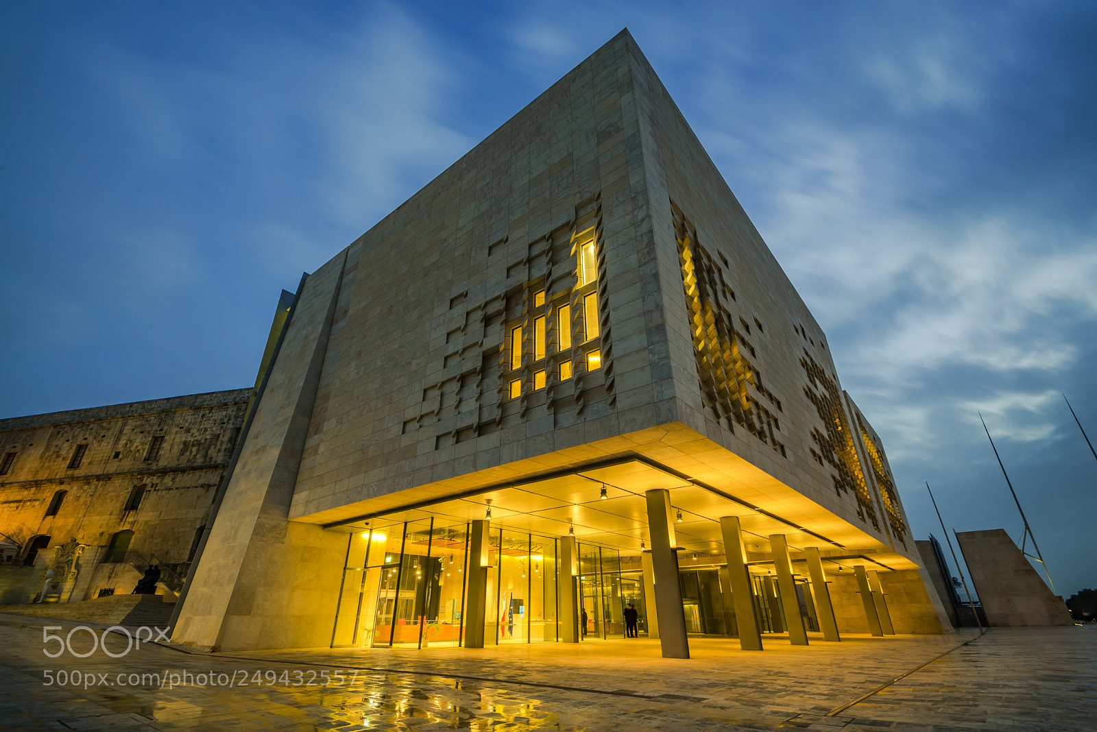 Nikon D810 sample photo. Illuminated parliament of malta photography