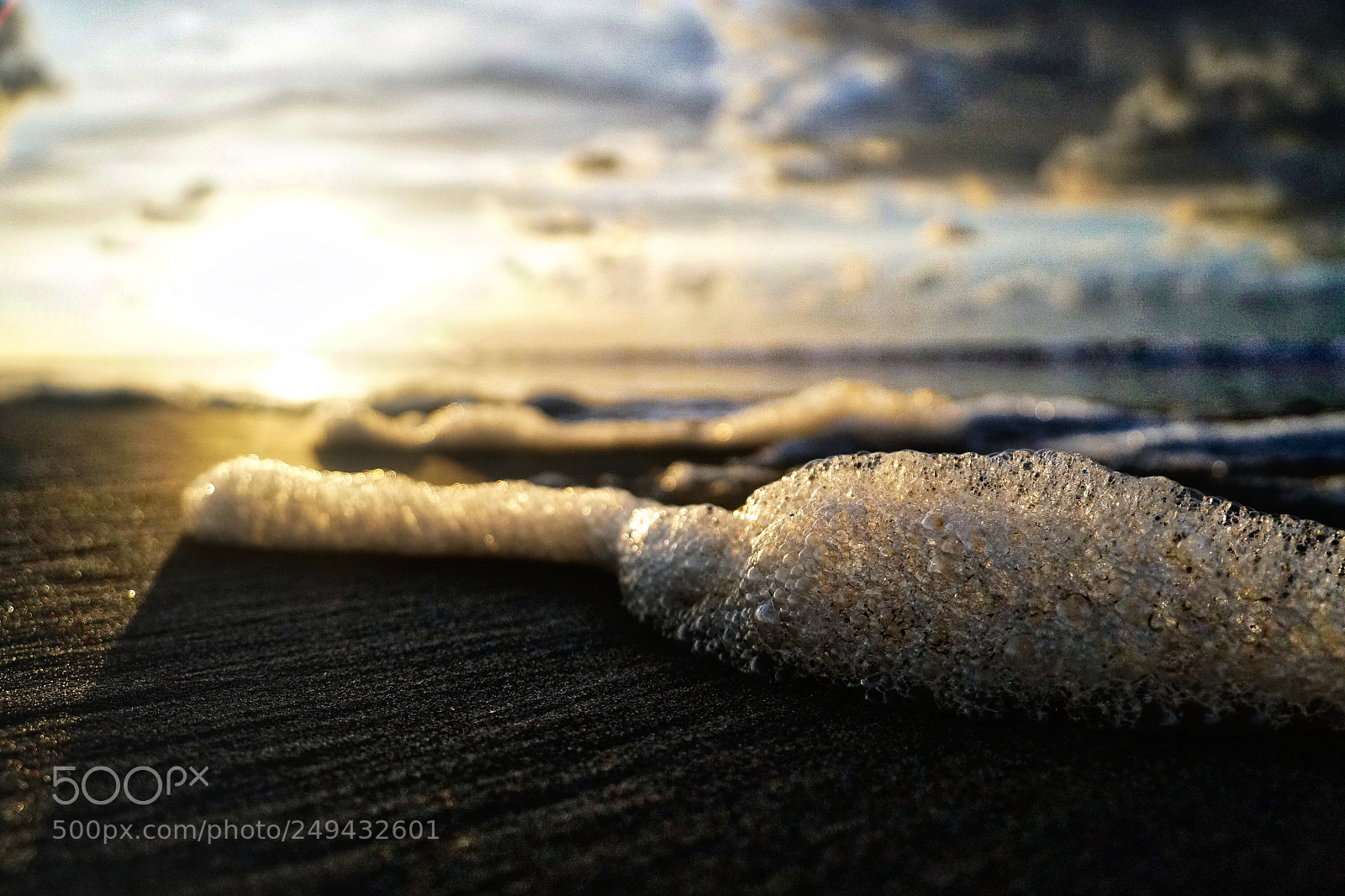 Sony a6300 sample photo. Beach sunset gold wave photography