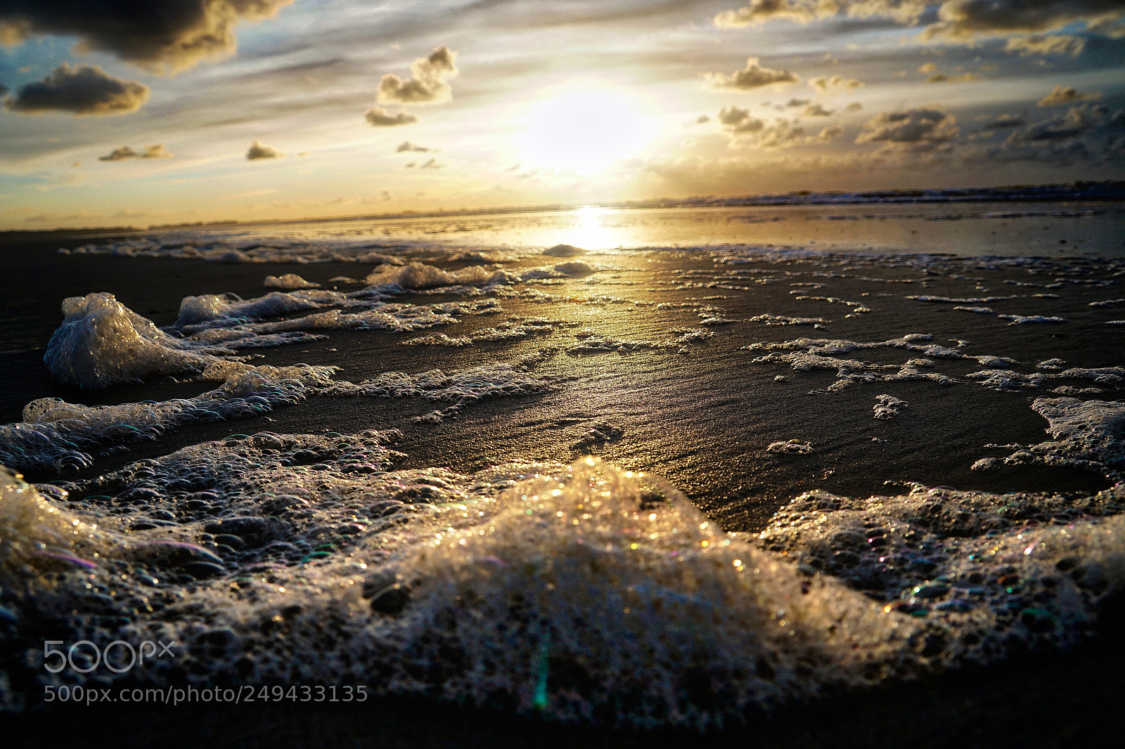 Sony a6300 sample photo. Beach sunset gold wave photography