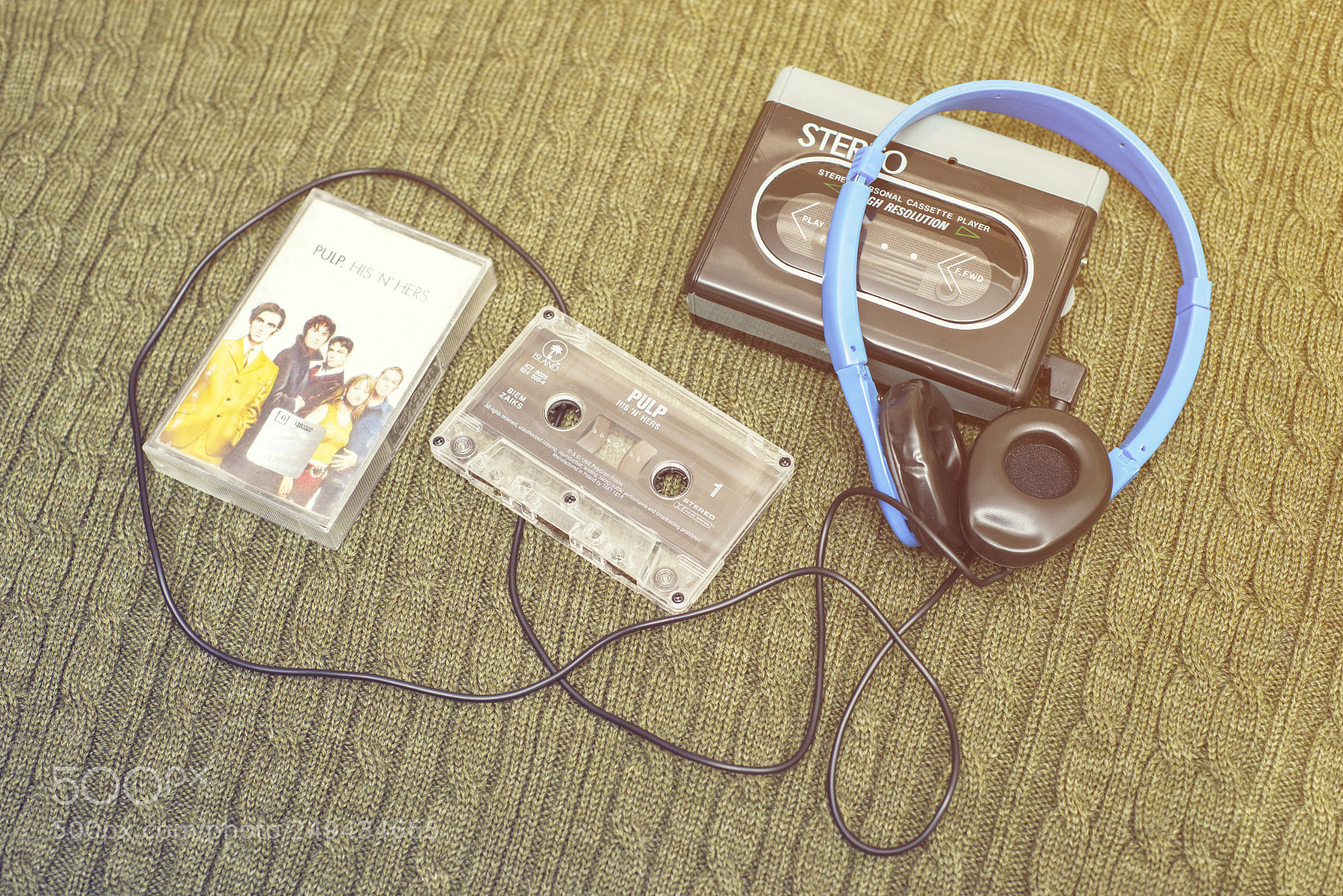Nikon D610 sample photo. Vintage walkman, pulp cassete photography