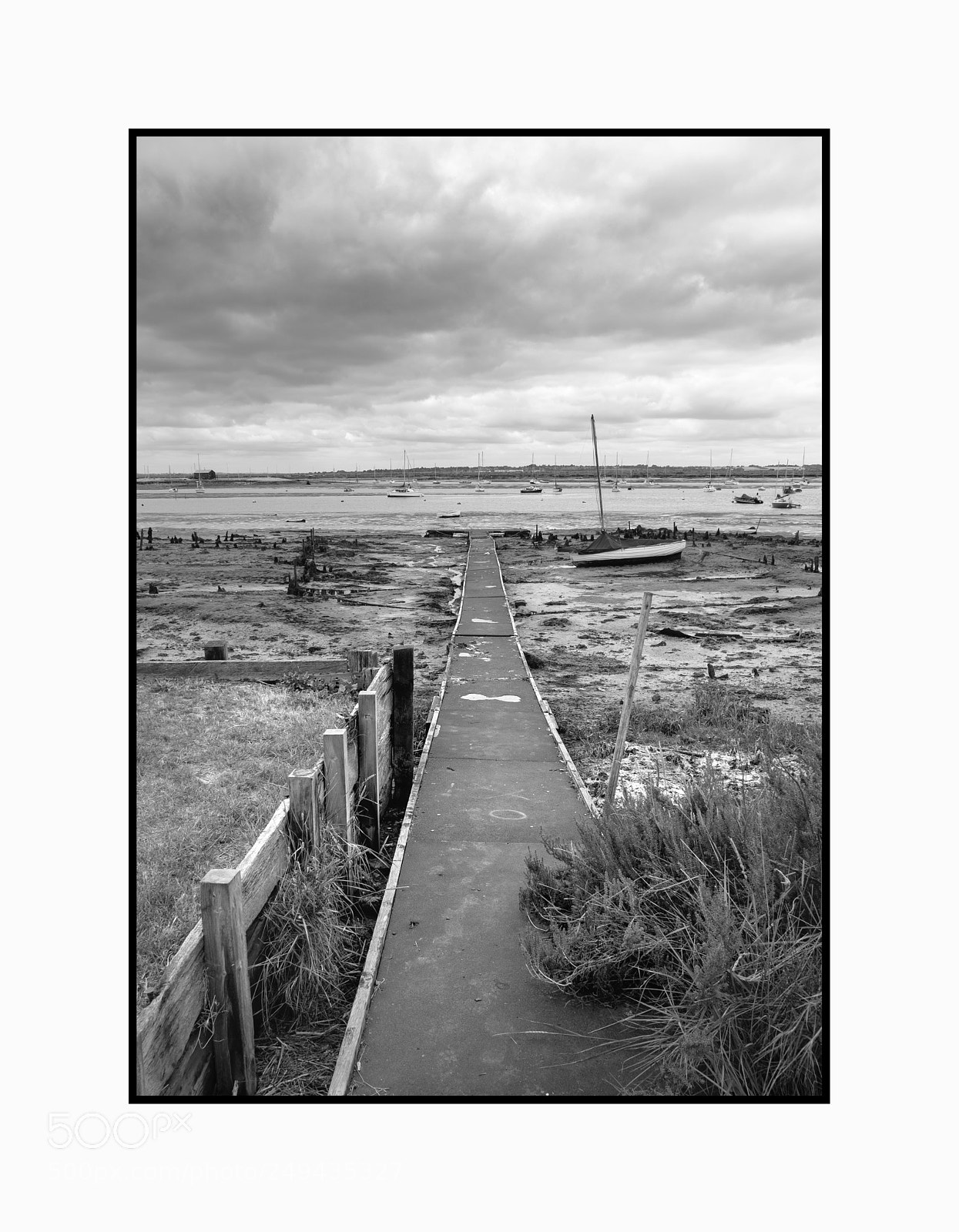 Fujifilm X-T1 sample photo. Boardwalk west mersea photography