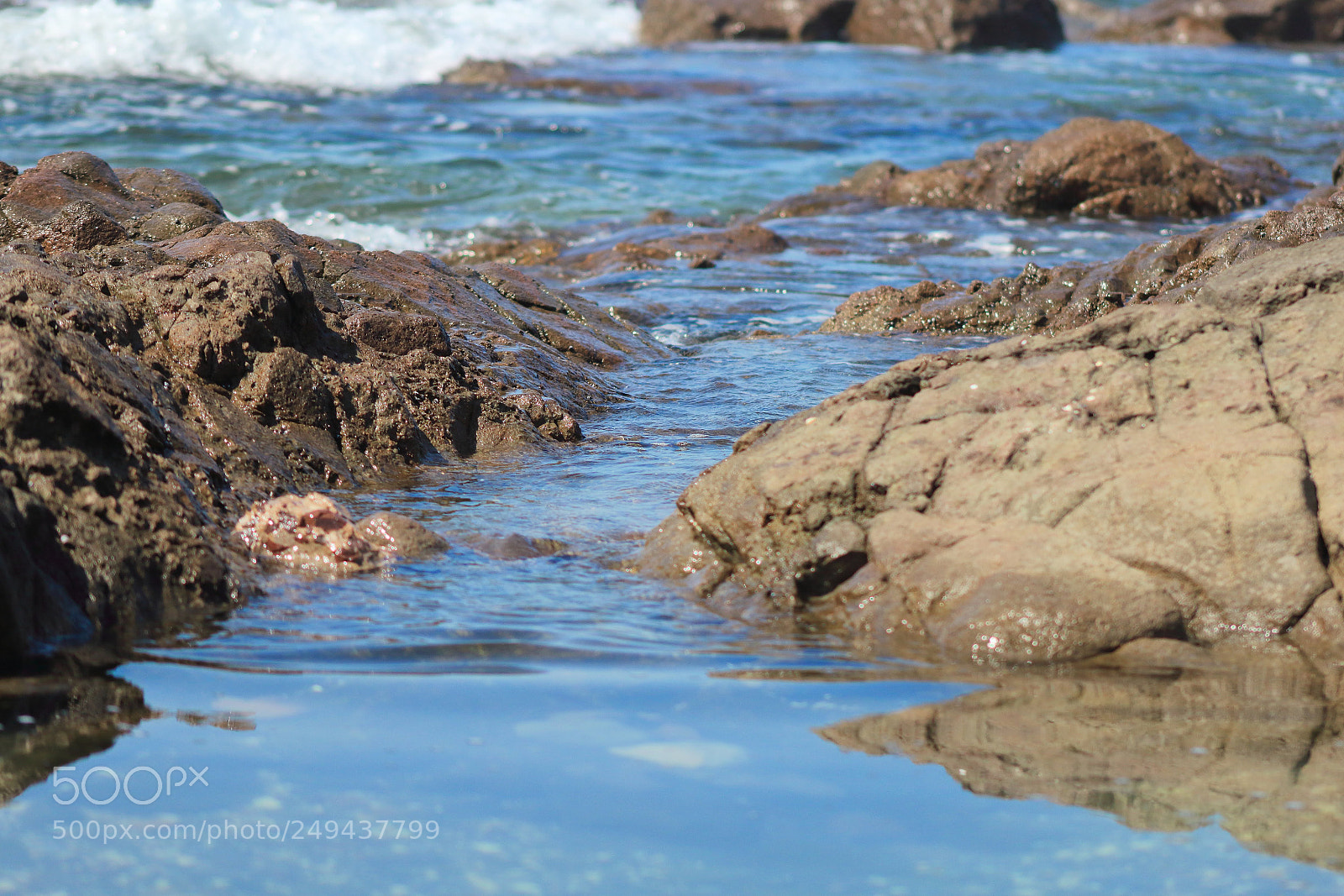 Canon EF 75-300mm f/4-5.6 sample photo. Flowing on rocky ground photography