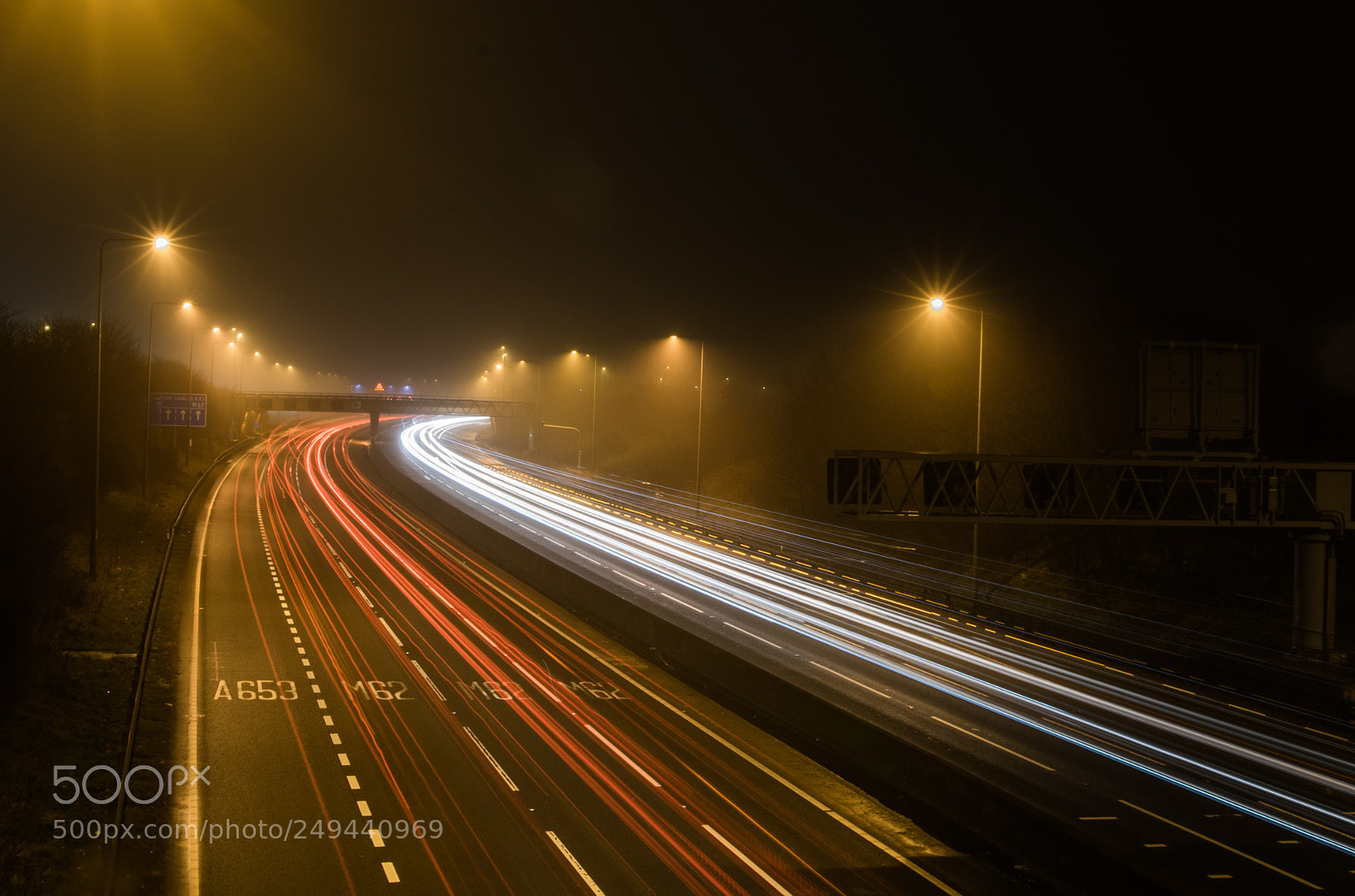 Nikon D3300 sample photo. Motorway light trails photography