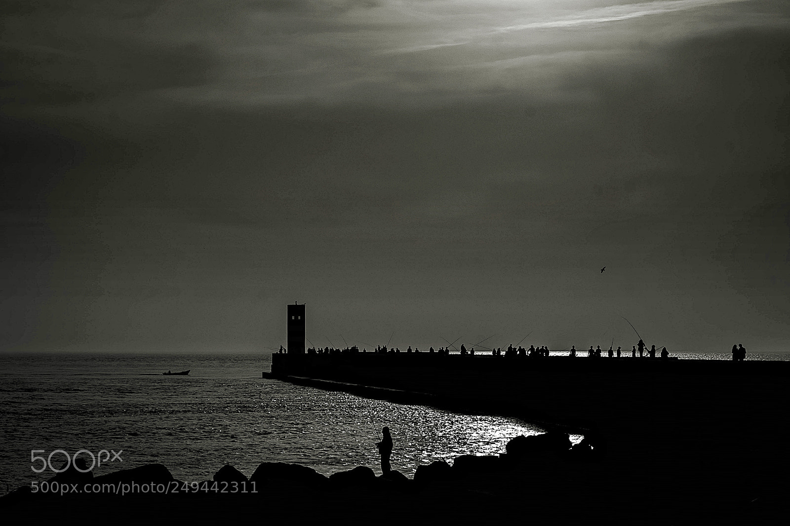 Canon EOS 500D (EOS Rebel T1i / EOS Kiss X3) sample photo. Silhouettes in the ocean. photography
