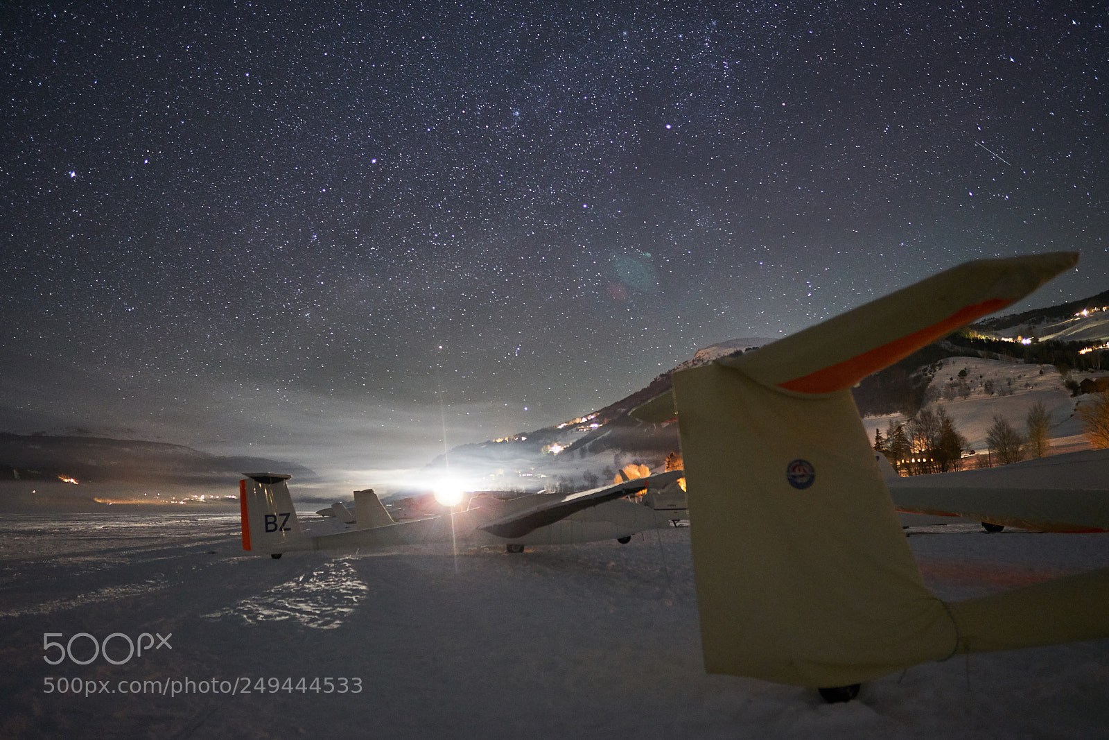 Sony a6500 sample photo. Winter night gliders photography