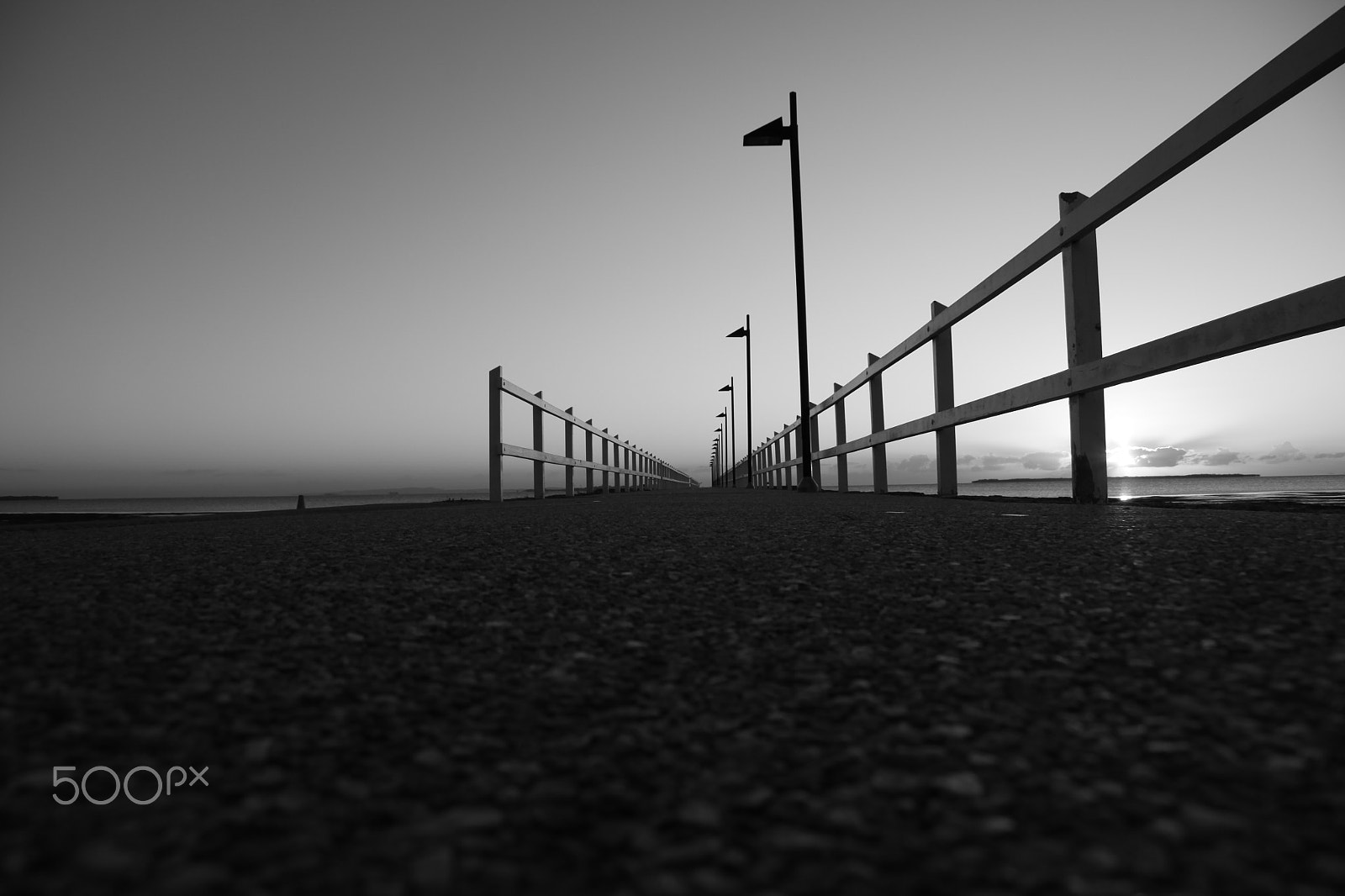 Canon EOS 50D sample photo. Black & white sunrise photography