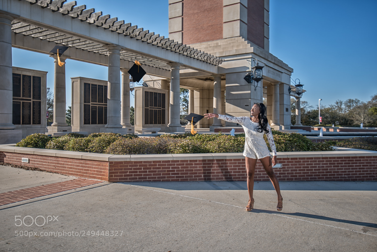 Nikon D810 sample photo. Graduation cap throw photography