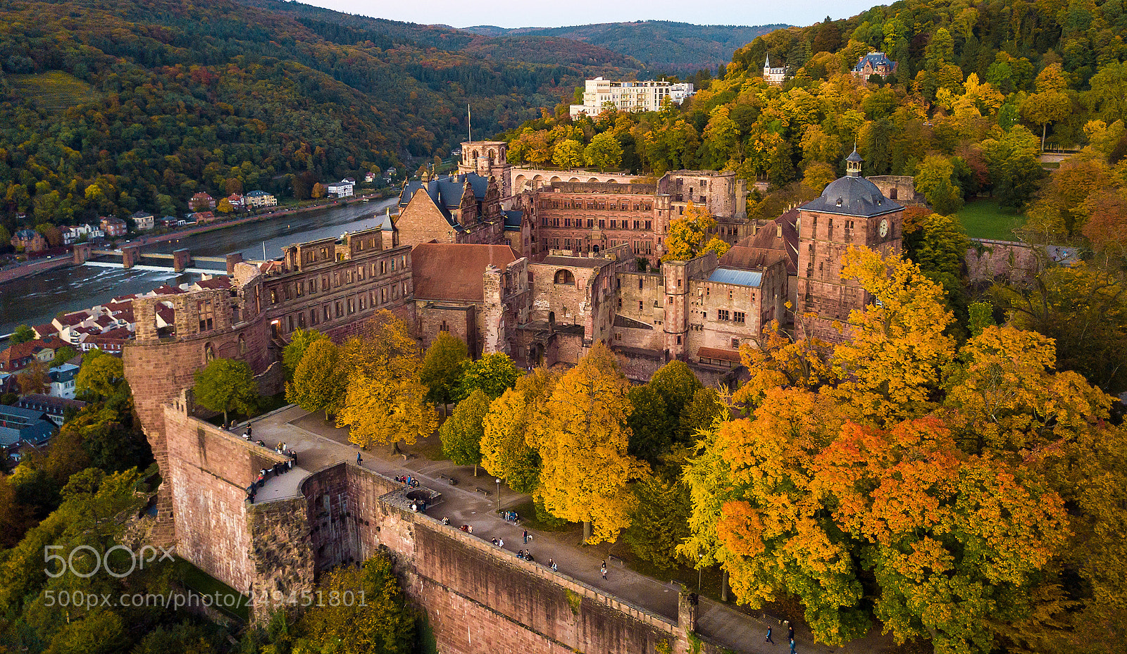 DJI FC220 sample photo. Heidelberg castle photography