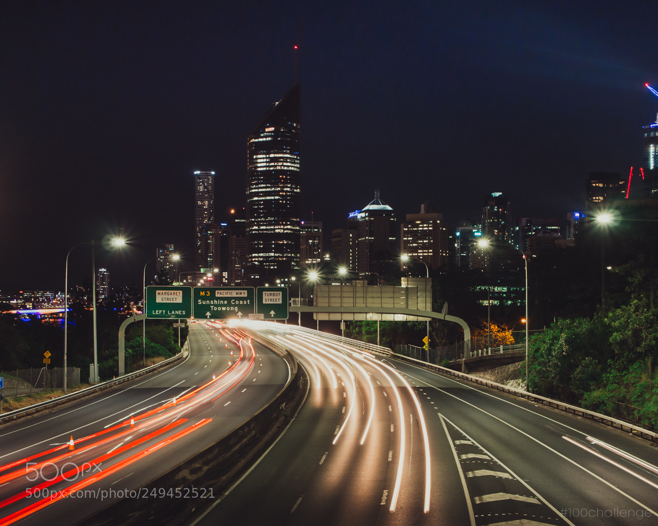 Olympus PEN E-PL3 sample photo. Light trails converging photography