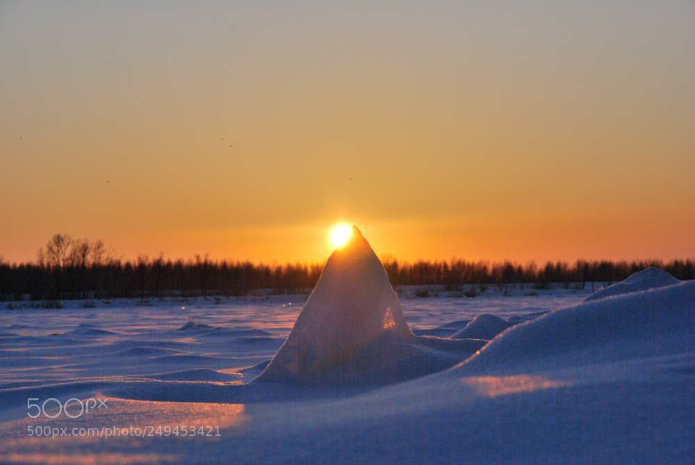 Nikon D60 sample photo. Icy irtysh photography
