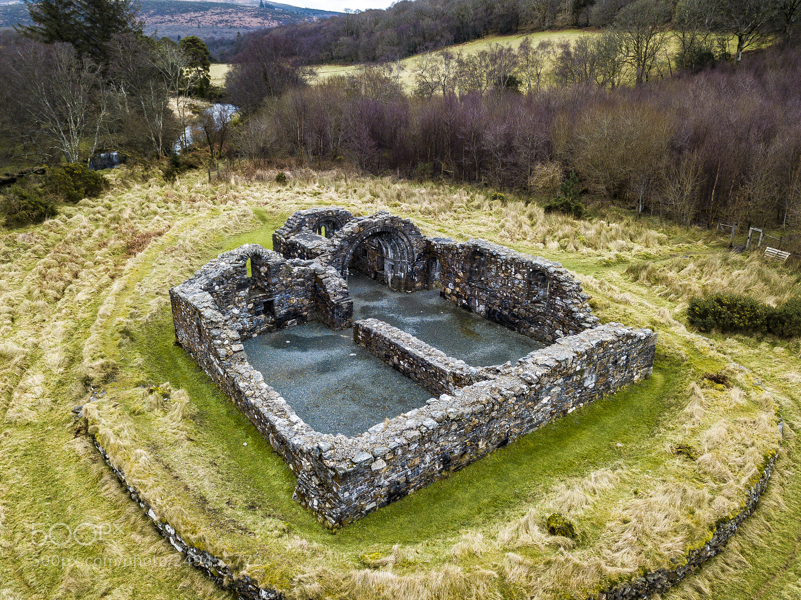 DJI FC220 sample photo. Ruins of a church photography