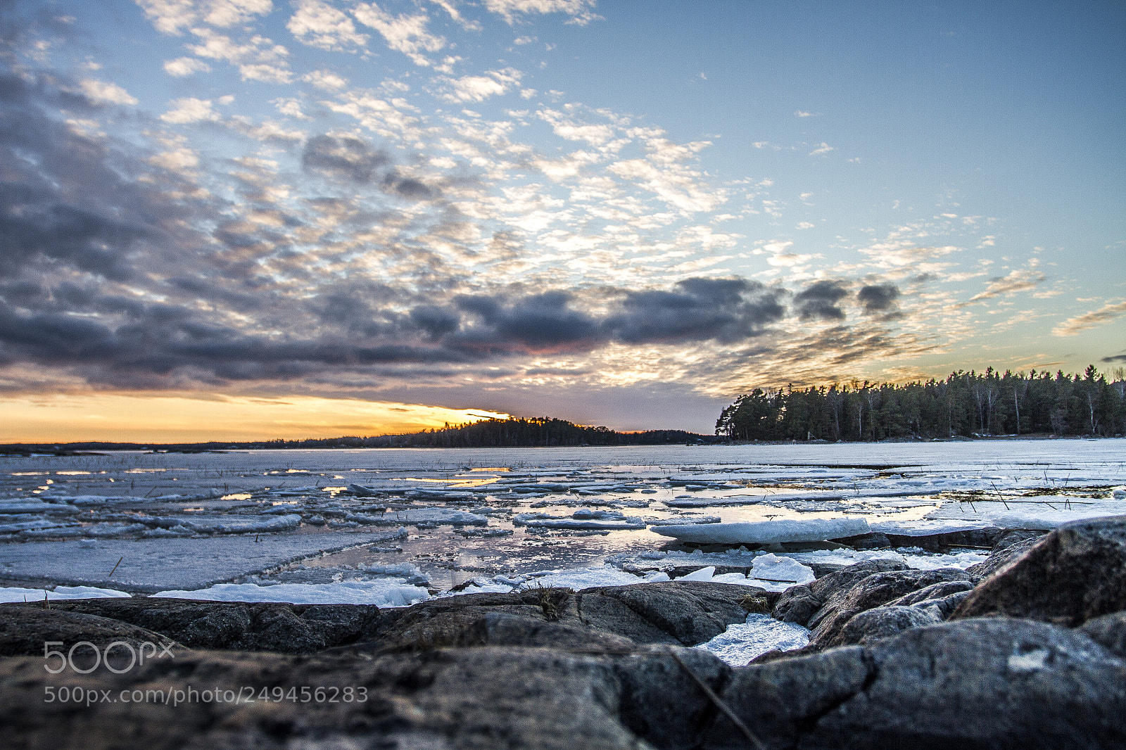 Canon EOS 7D sample photo. Frozen sunset photography