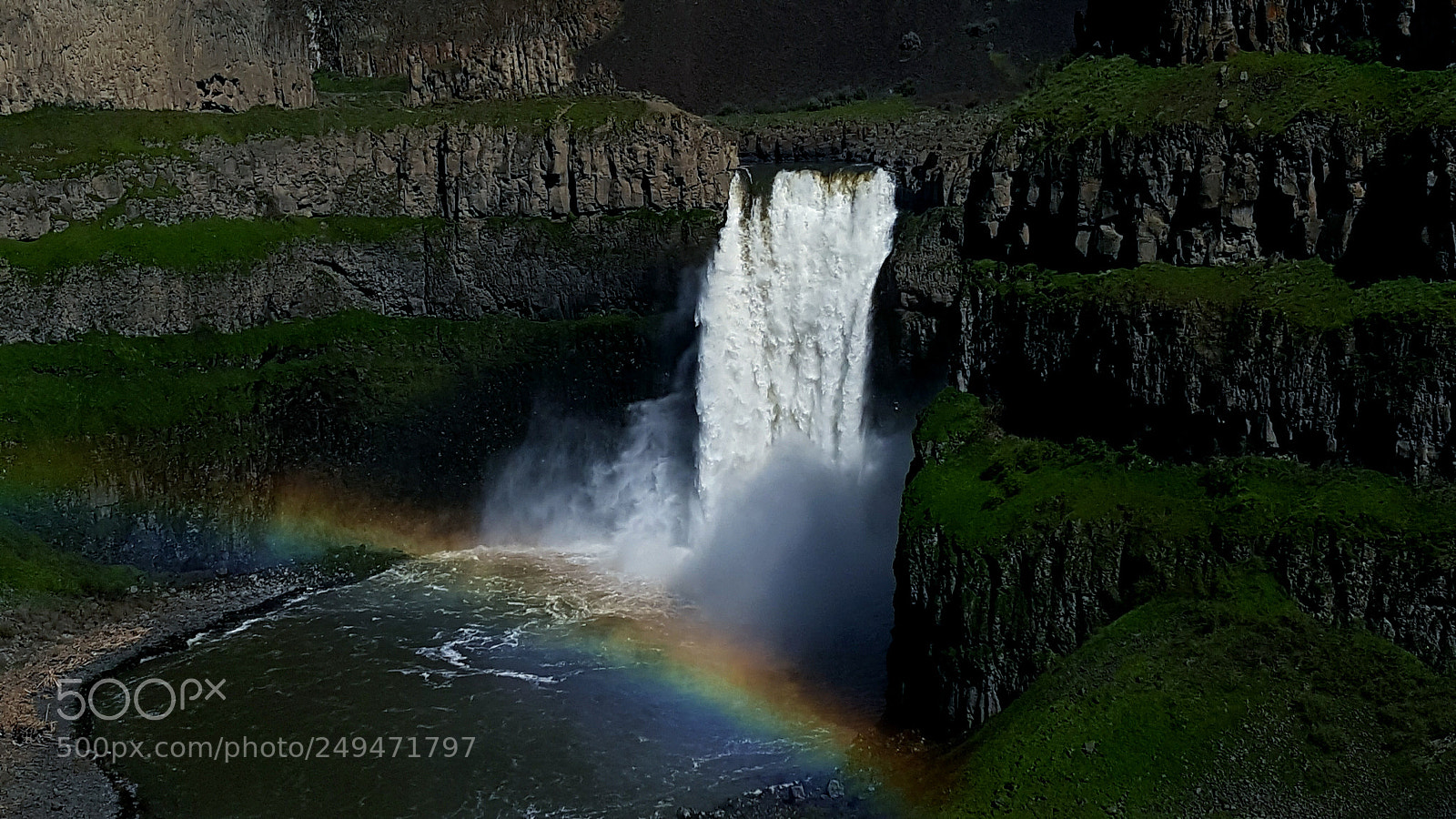 Samsung Galaxy Note5 sample photo. Palouse falls full force photography
